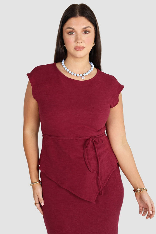 SOLUNA TOP DEEP BURGUNDY - Fayt The Label