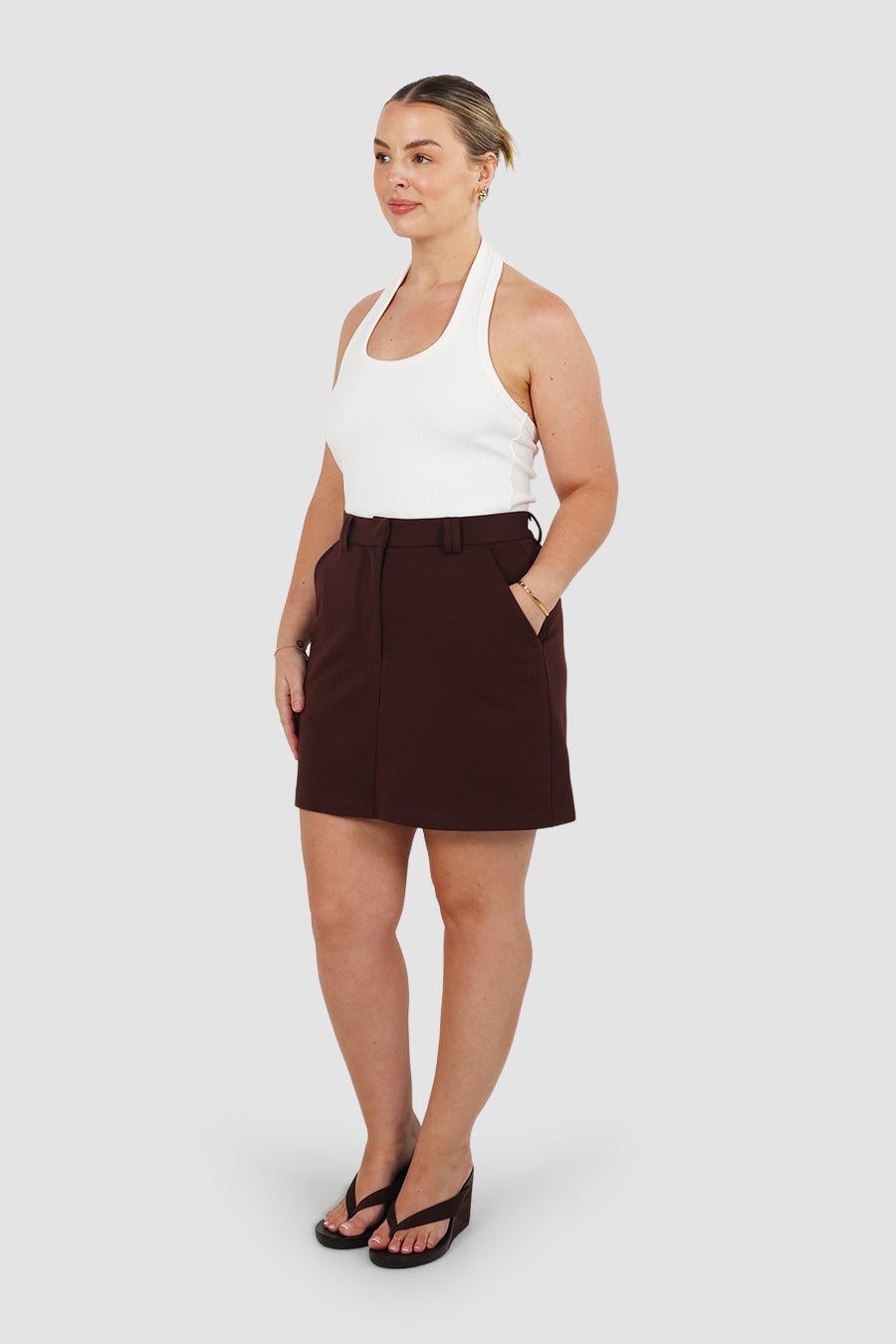 SOREVA COMFORT SKORT ESPRESSO - Fayt The Label