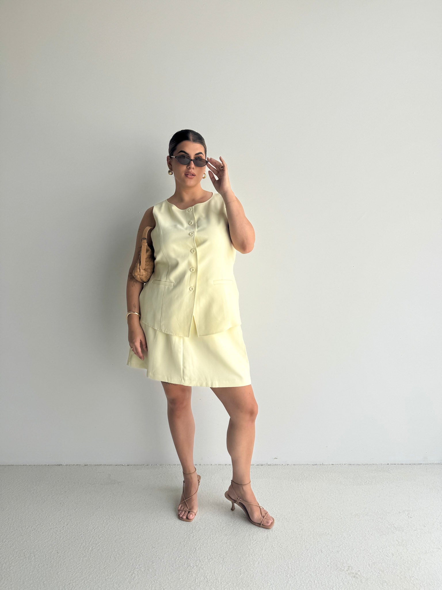SOREVA SKORT BABY YELLOW - Fayt The Label