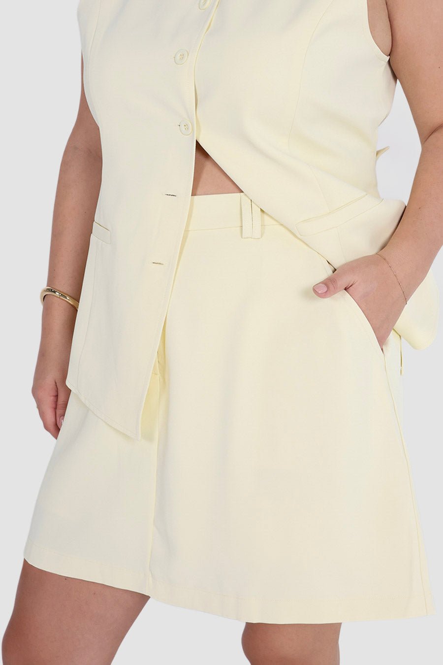 SOREVA SKORT BABY YELLOW - Fayt The Label