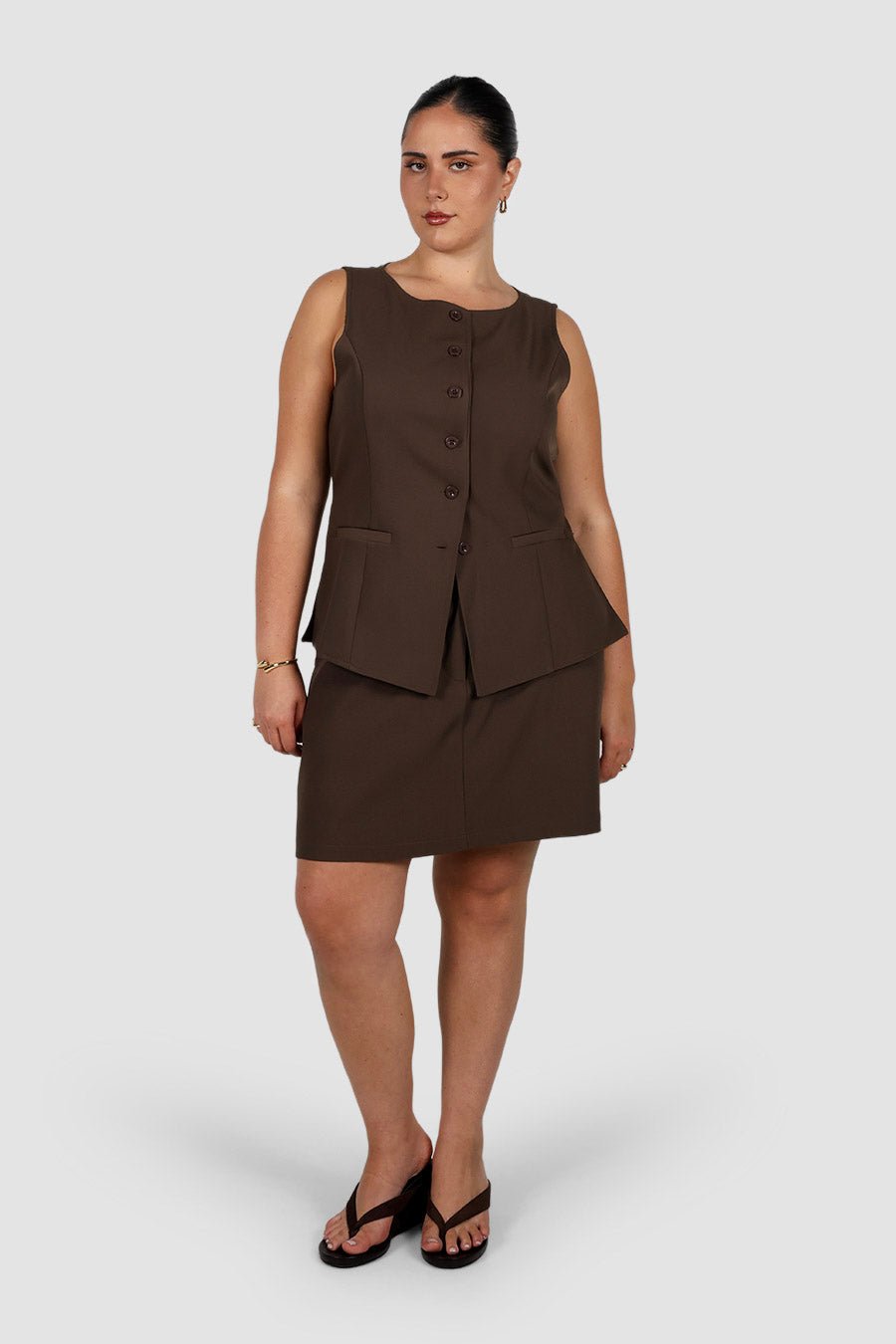SOREVA SKORT CHOCOLATE - Fayt The Label