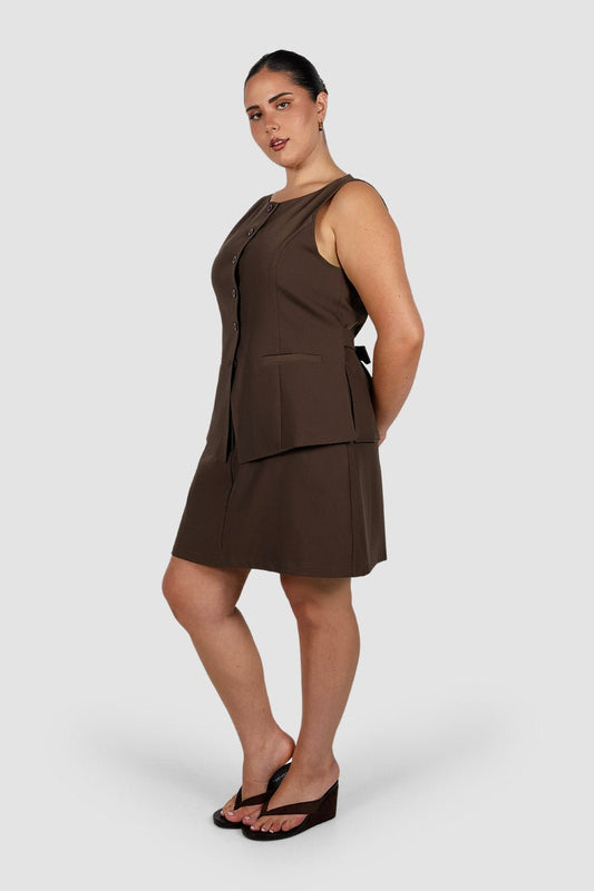 SOREVA SKORT CHOCOLATE - Fayt The Label