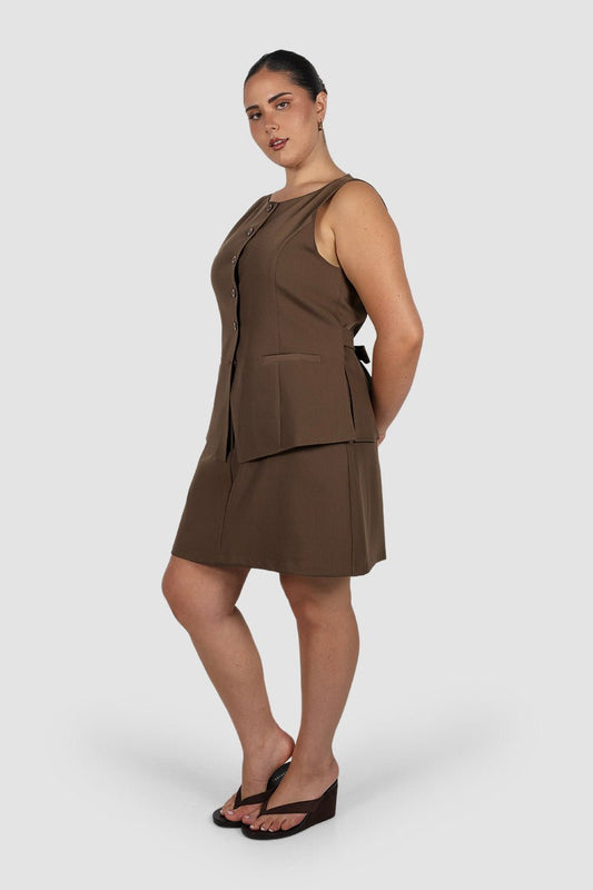 SOREVA SKORT CHOCOLATE - Fayt The Label