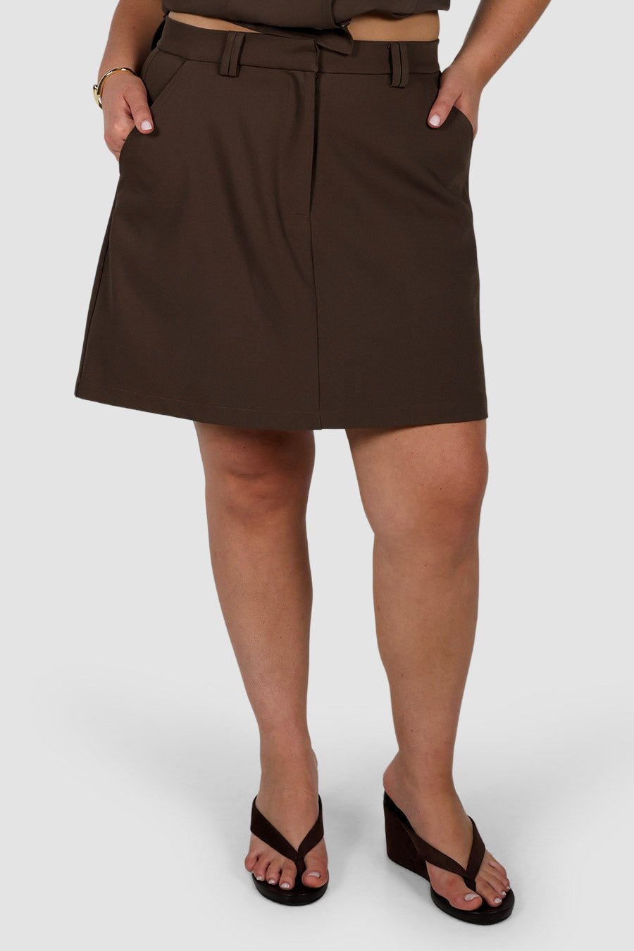 SOREVA SKORT CHOCOLATE - Fayt The Label