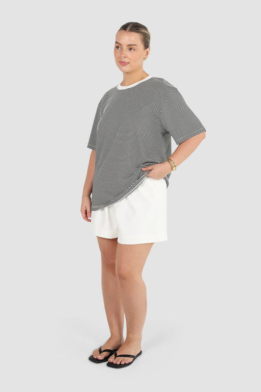 SPENCER STRIPE TEE BLACK/WHITE - Fayt The Label