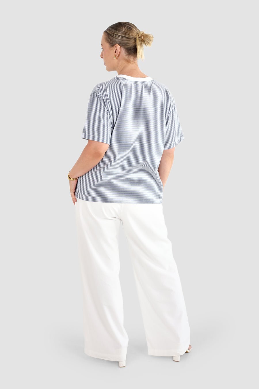 SPENCER STRIPE TEE BLUE/WHITE - Fayt The Label