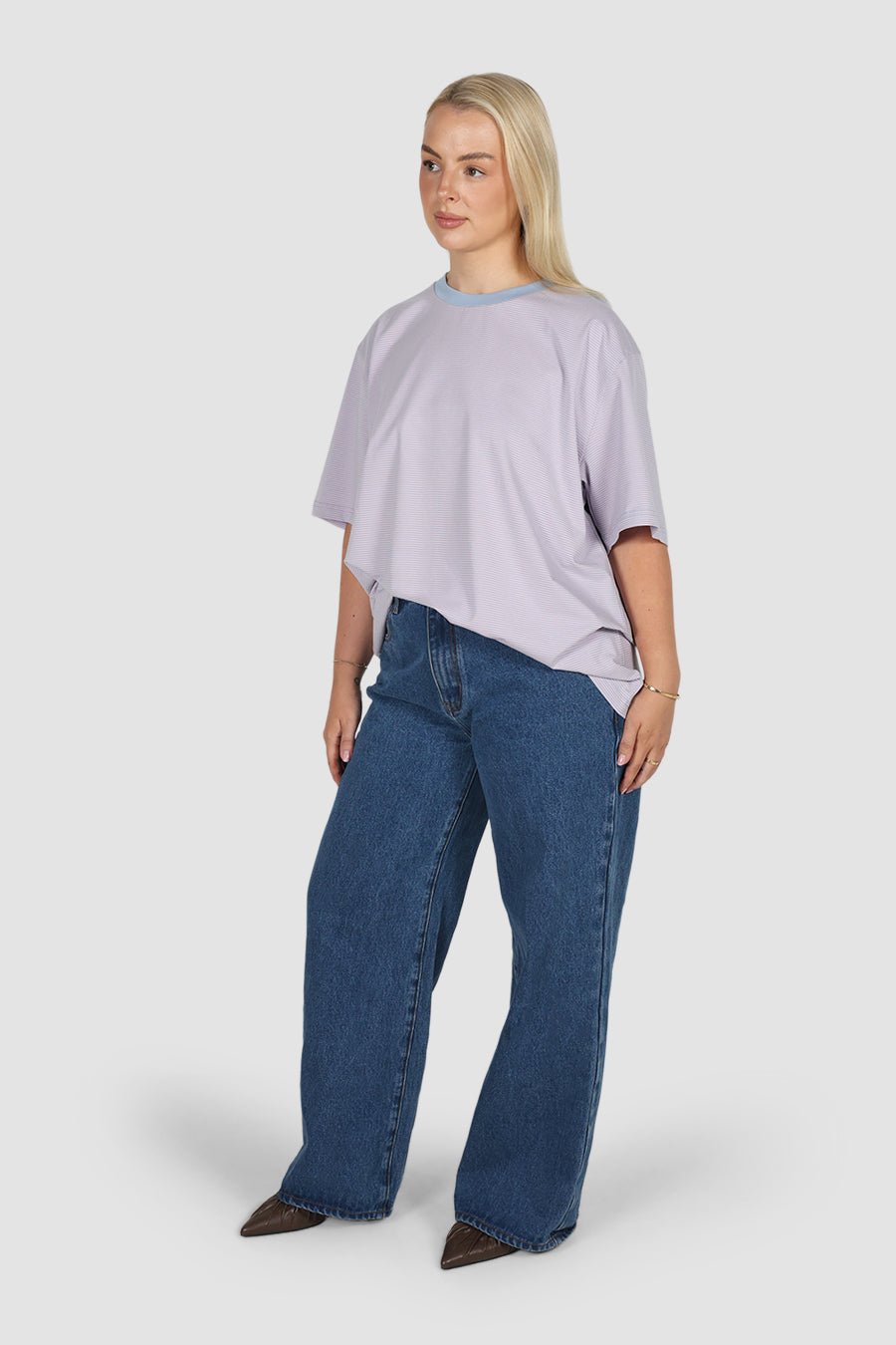 SPENCER STRIPE TEE PINK/BLUE - Fayt The Label