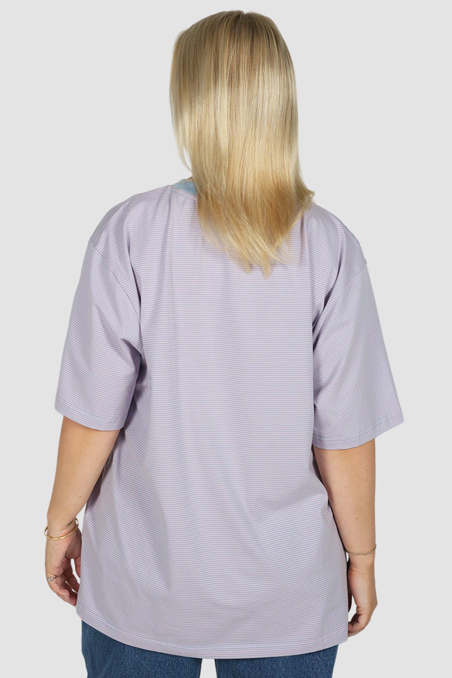 SPENCER STRIPE TEE PINK/BLUE - Fayt The Label