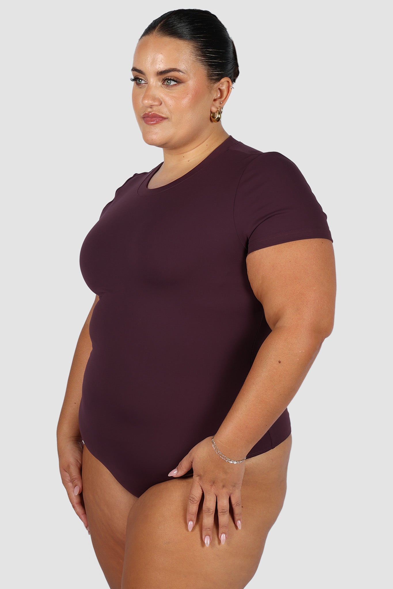 S/S BODYSUIT DEEP PLUM - Fayt The Label