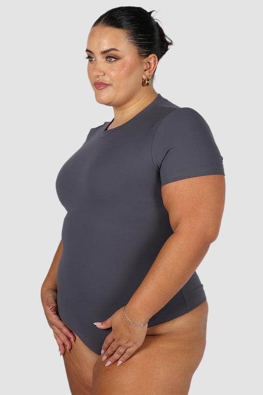 S/S BODYSUIT GREY - Fayt The Label