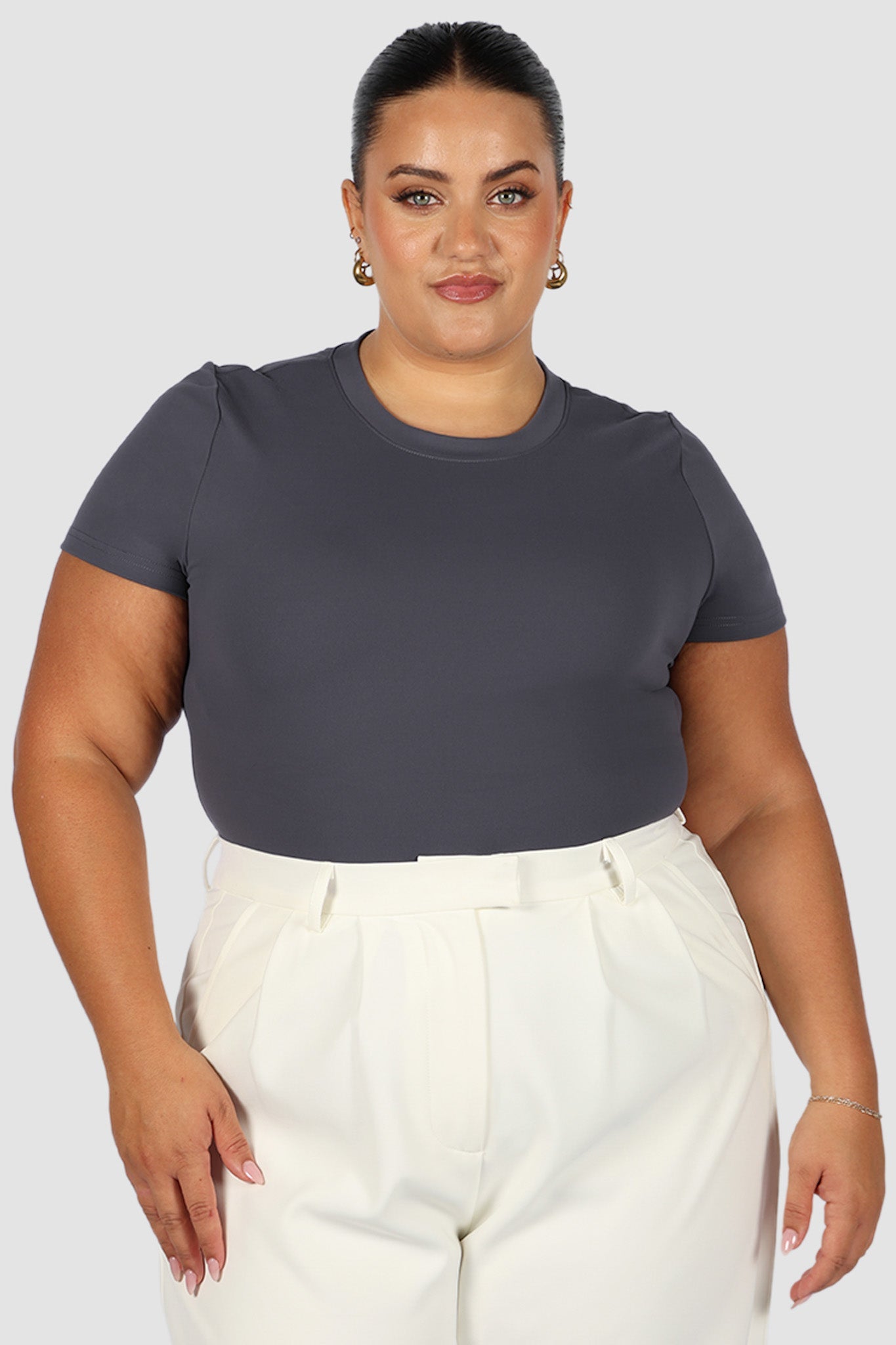 S/S BODYSUIT GREY - Fayt The Label