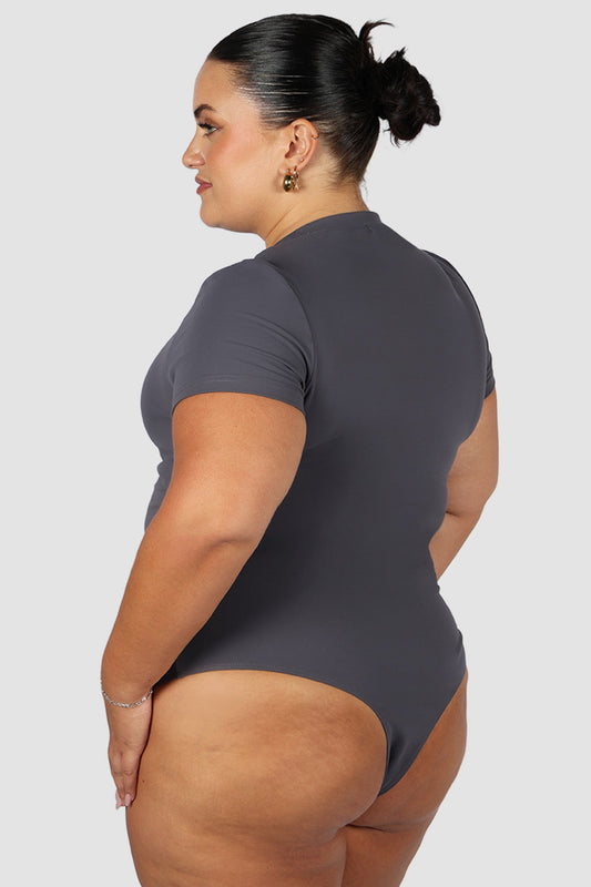 S/S BODYSUIT GREY - Fayt The Label