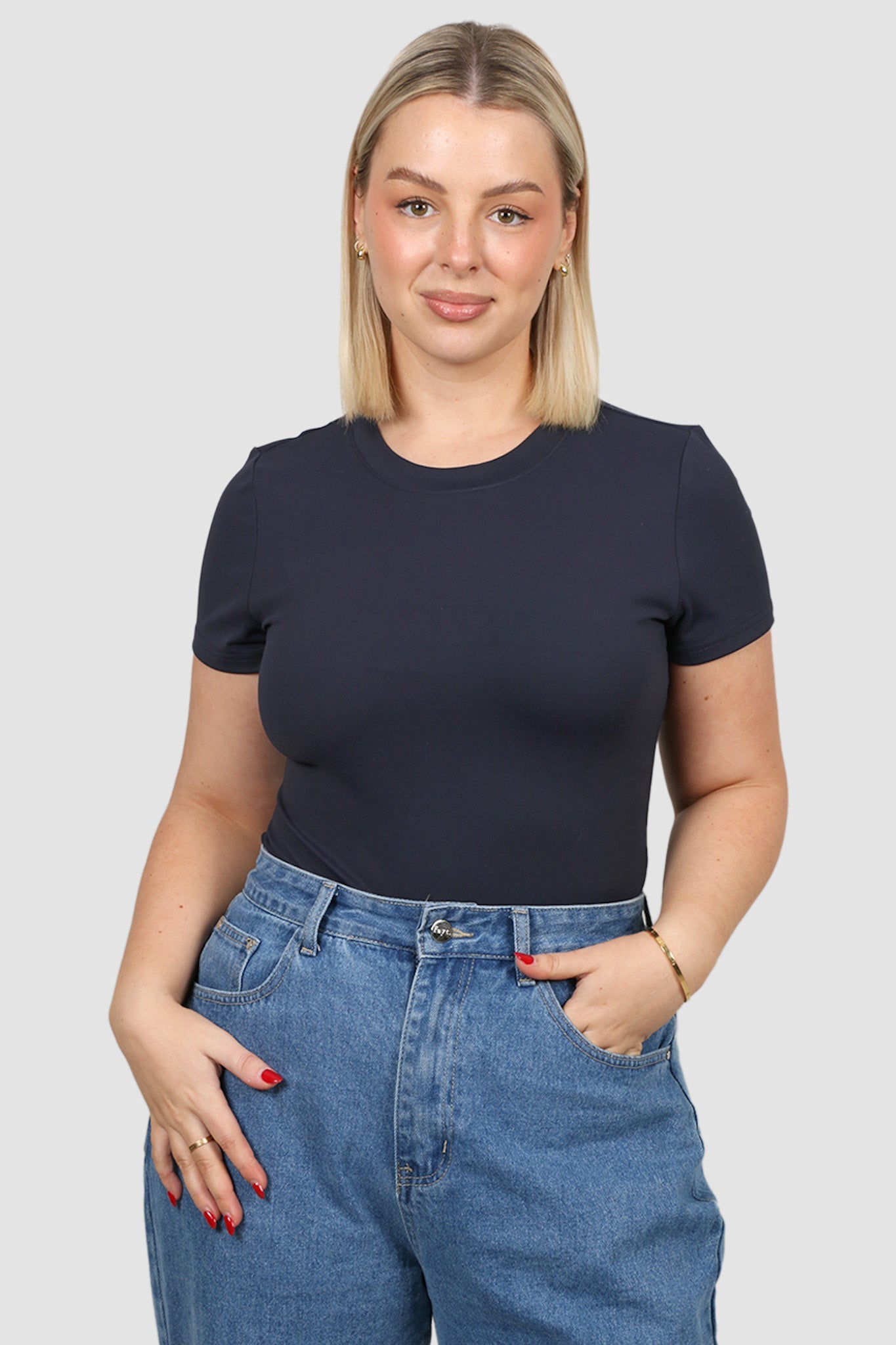 S/S BODYSUIT NAVY - Fayt The Label