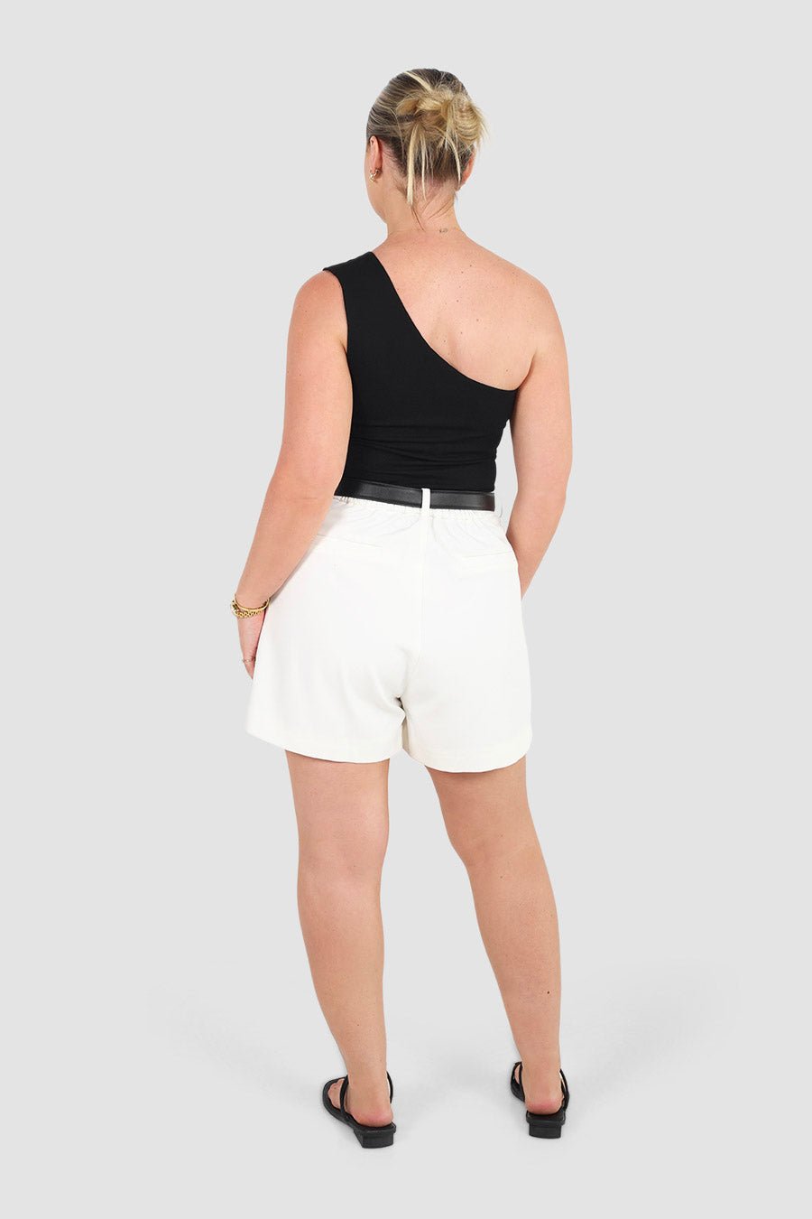 SULLIVAN ONE SHOULDER TOP BLACK - Fayt The Label