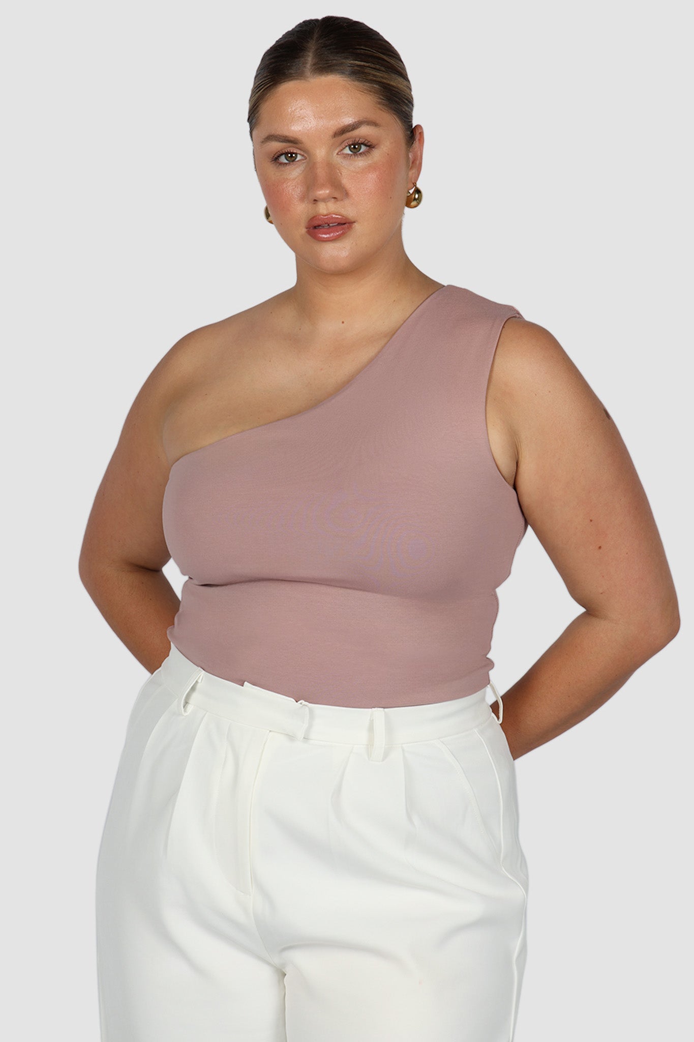 SULLIVAN ONE SHOULDER TOP BLUSH - Fayt The Label
