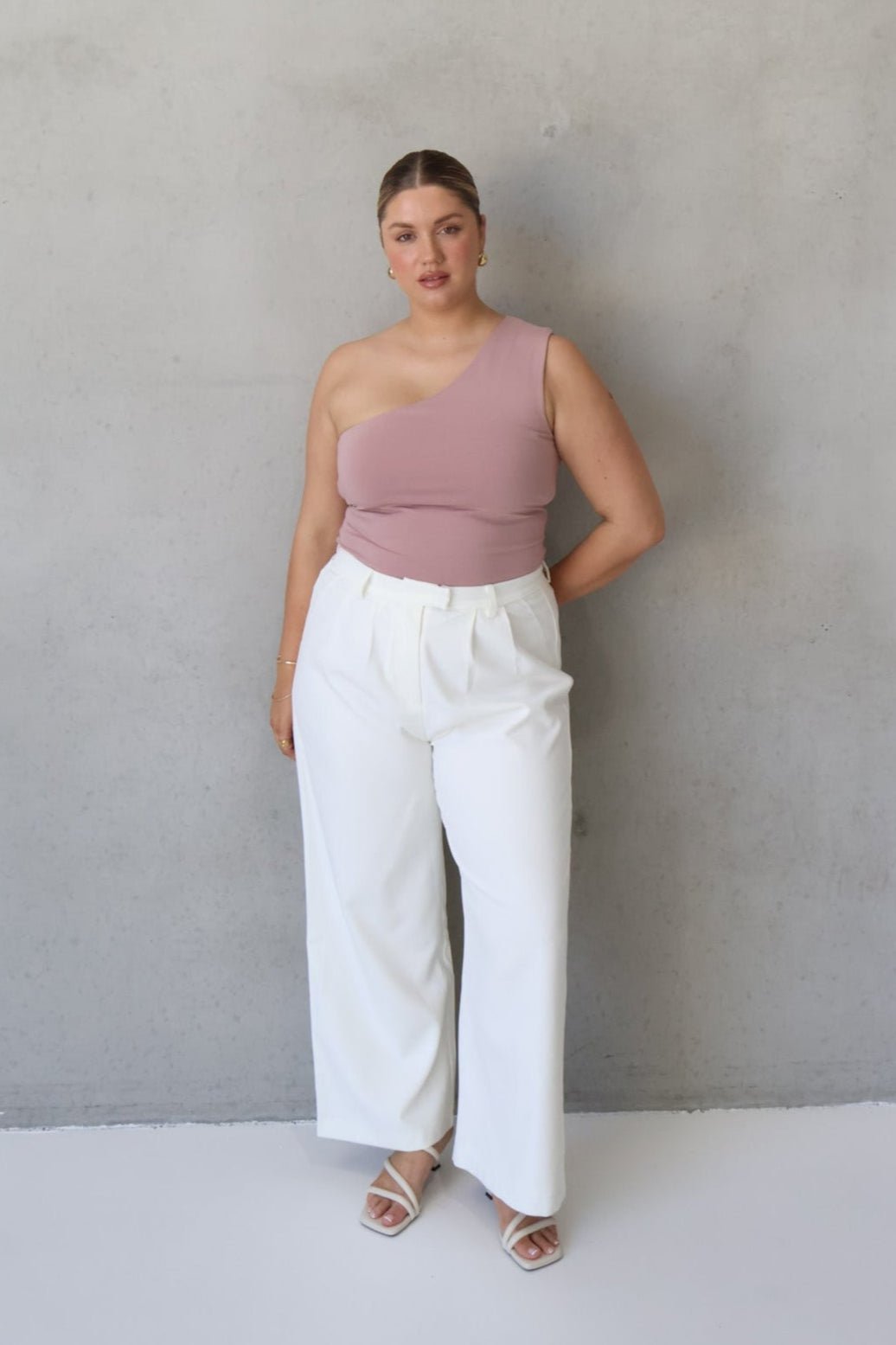 SULLIVAN ONE SHOULDER TOP BLUSH - Fayt The Label