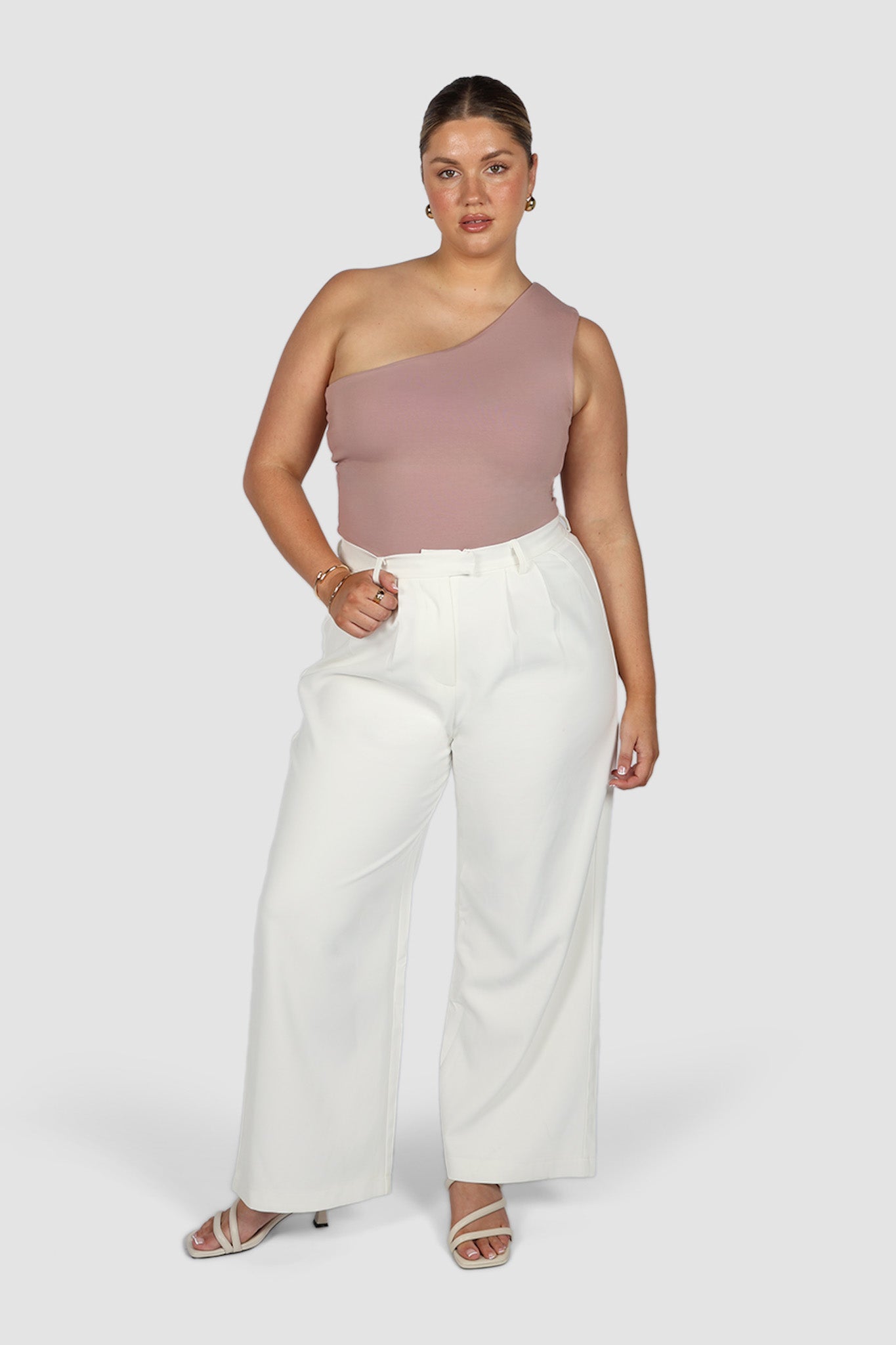 SULLIVAN ONE SHOULDER TOP BLUSH - Fayt The Label