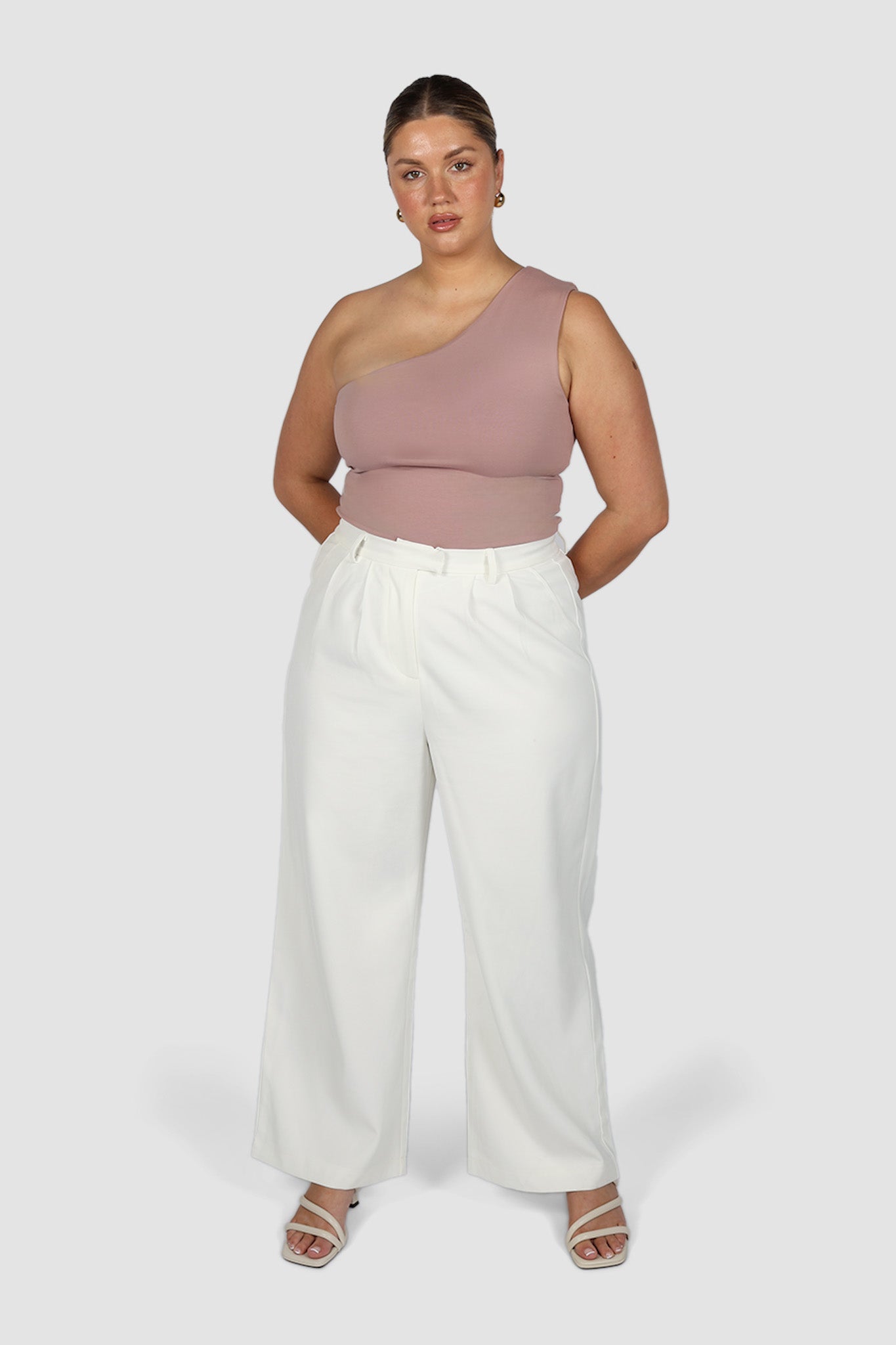 SULLIVAN ONE SHOULDER TOP BLUSH - Fayt The Label