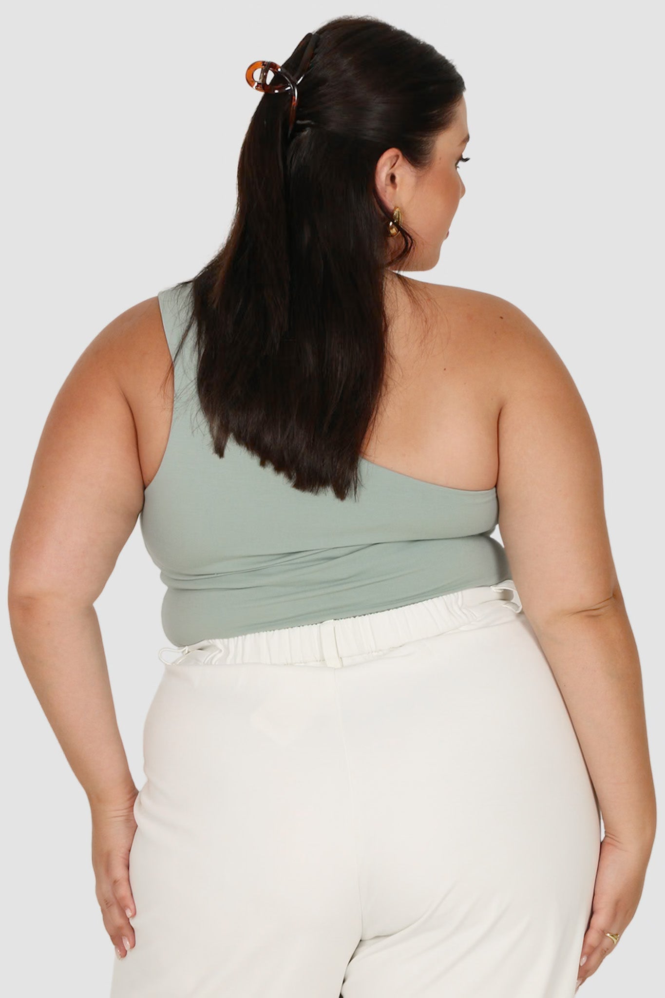 SULLIVAN ONE SHOULDER TOP SEAFOAM - Fayt The Label
