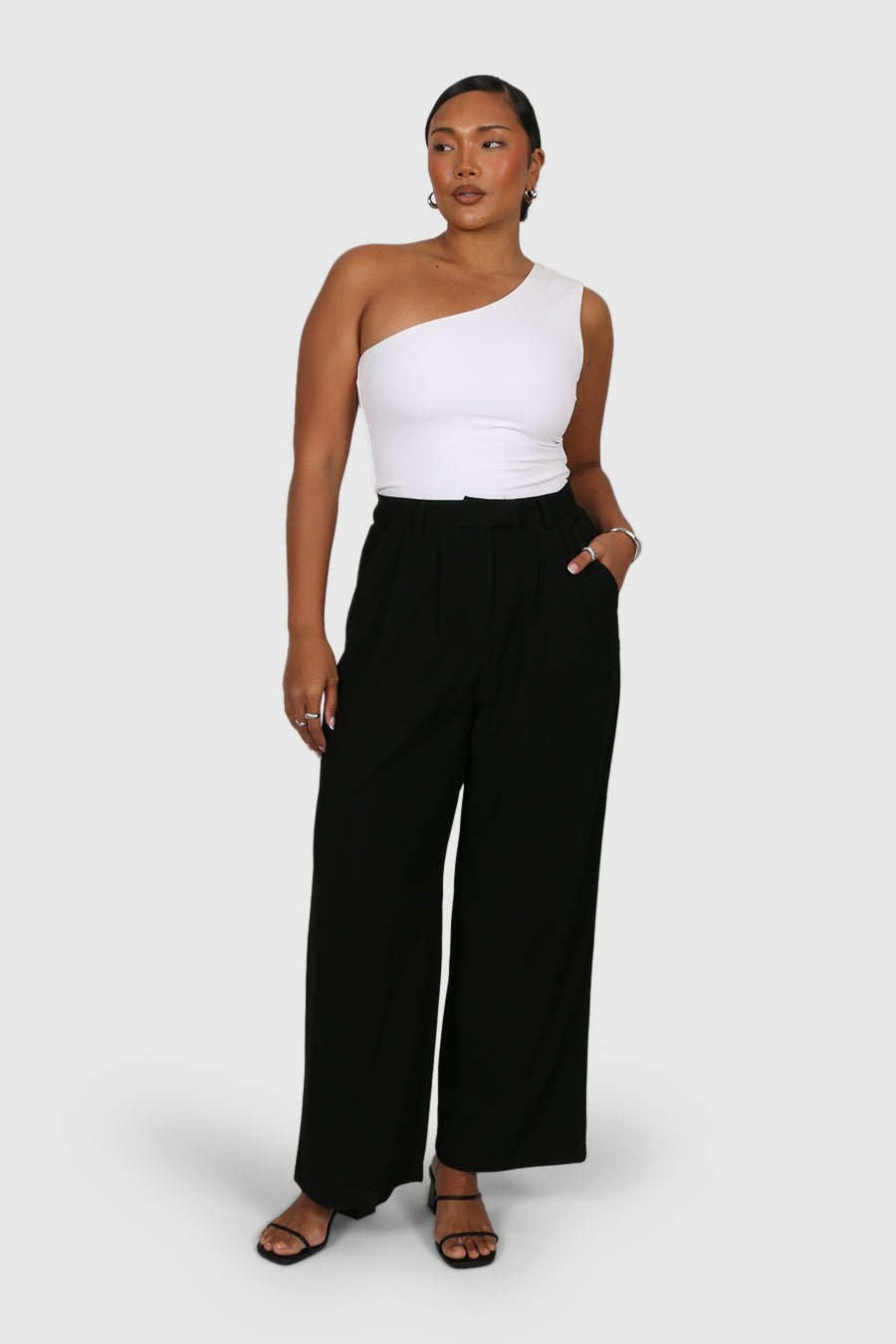 SULLIVAN ONE SHOULDER TOP WHITE - Fayt The Label