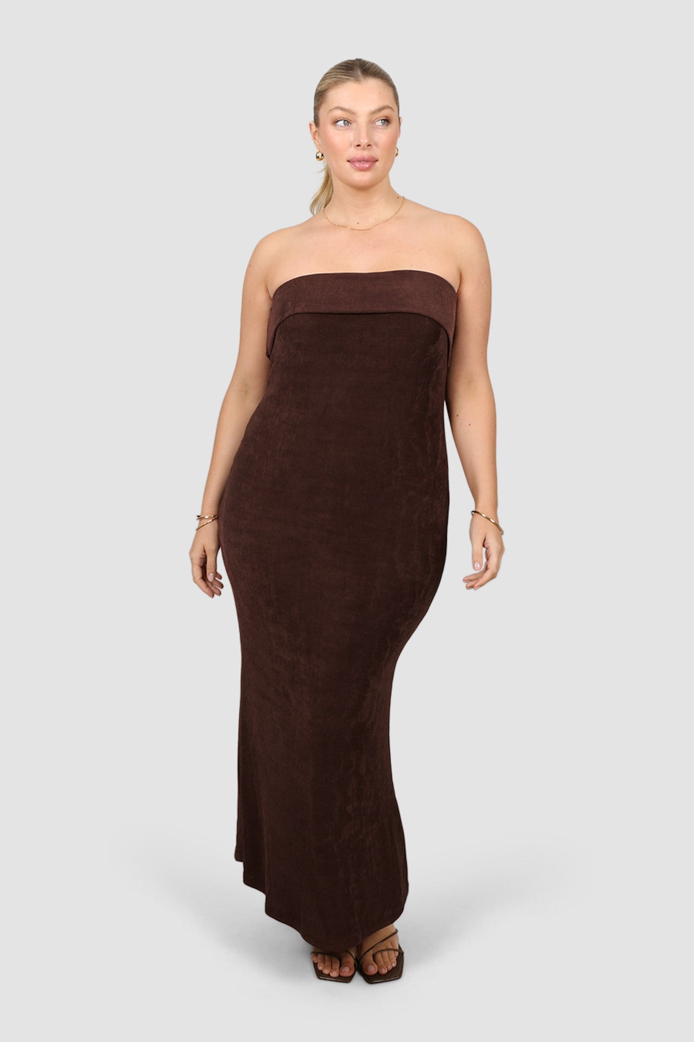 SURI MIDI DRESS ESPRESSO - Fayt The Label