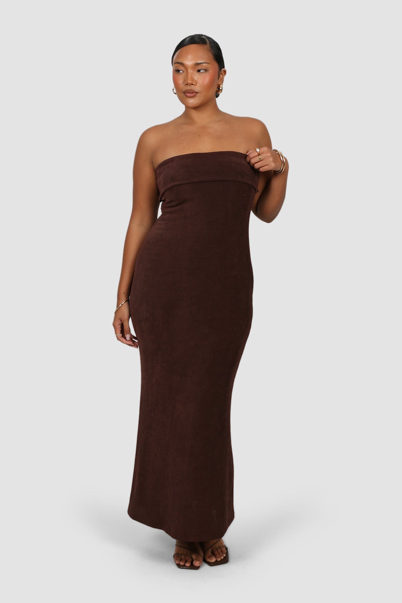 SURI MIDI DRESS ESPRESSO - Fayt The Label
