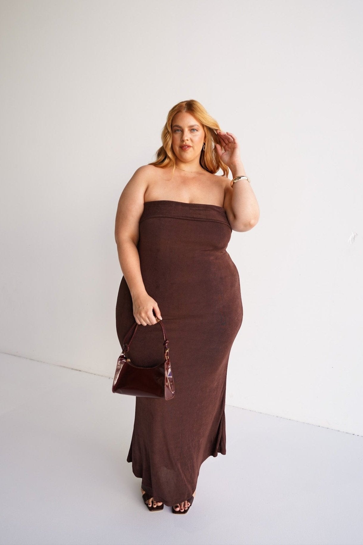 SURI MIDI DRESS ESPRESSO Fayt The Label SURI MIDI DRESS ESPRESSO Fayt The Label