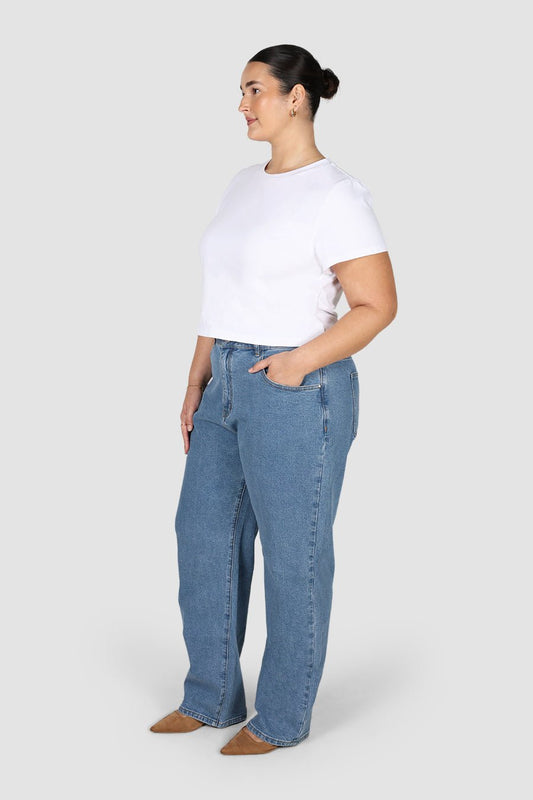 TALL BOWIE JEAN MID BLUE - Fayt The Label