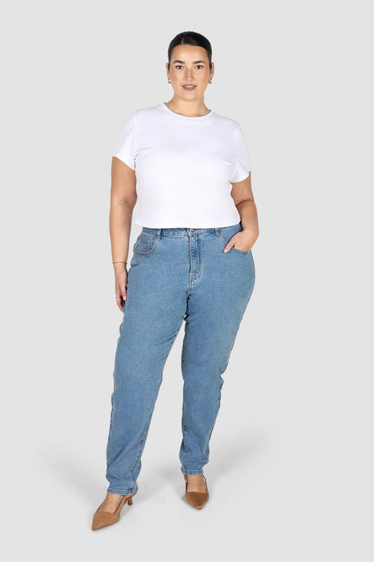 TALL LENNY JEAN MID BLUE - Fayt The Label