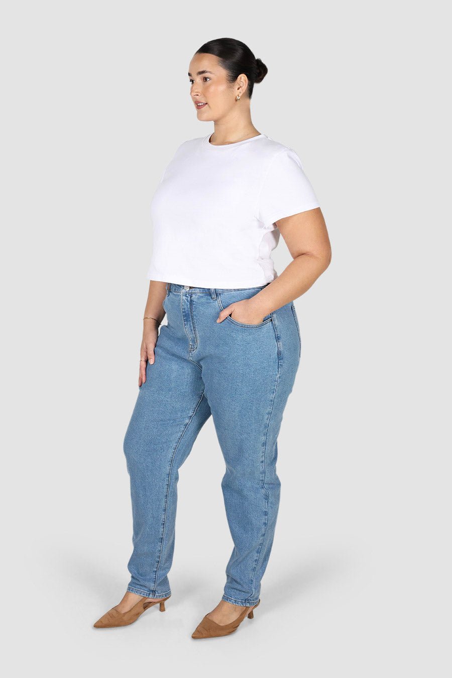 TALL LENNY JEAN MID BLUE - Fayt The Label