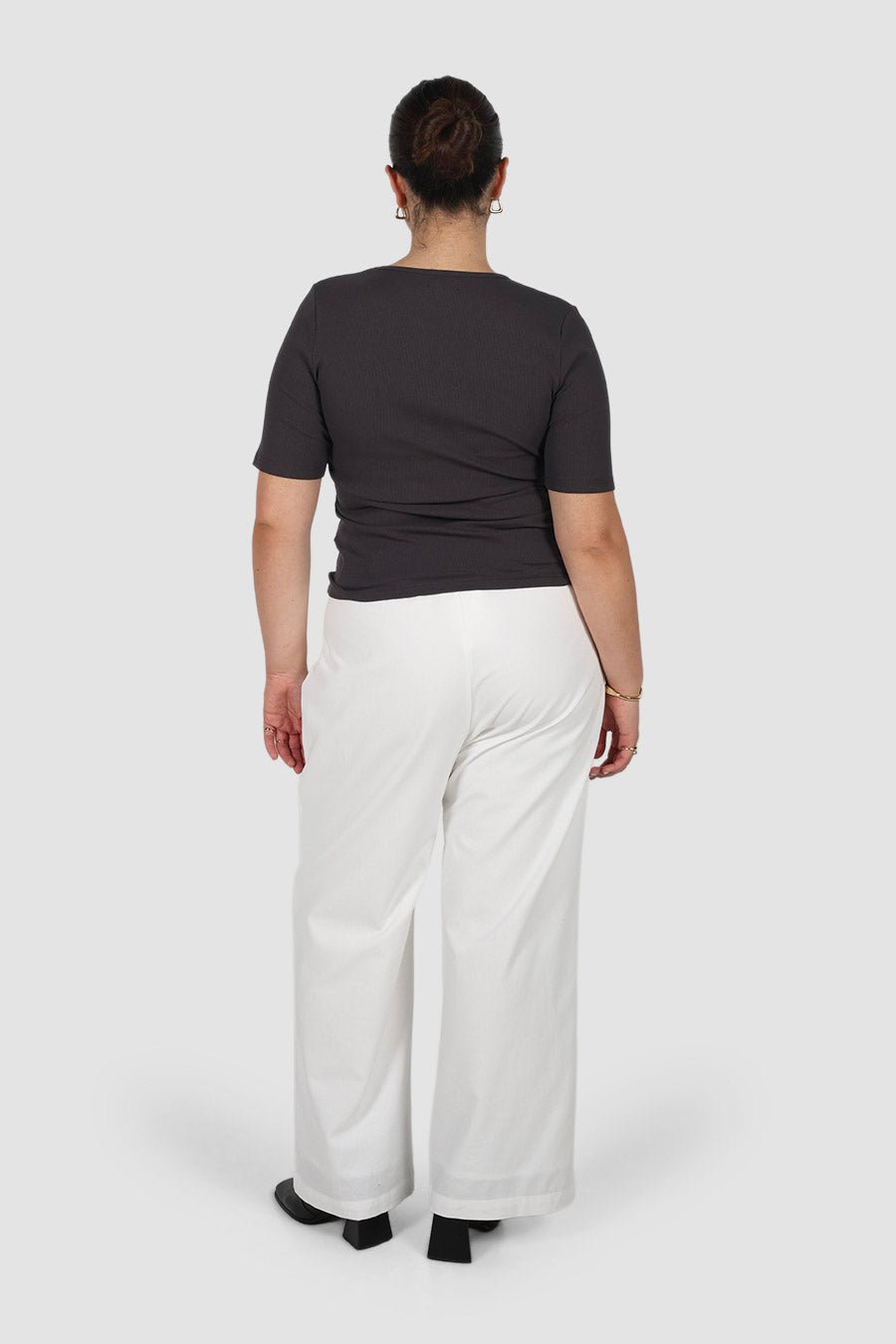 TATE RIB TOP CHARCOAL - Fayt The Label