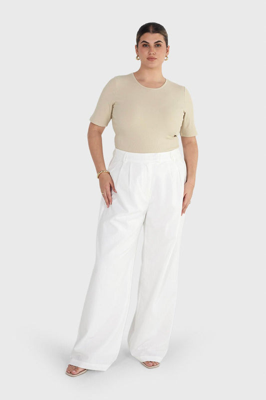 TATE RIB TOP NEUTRAL - Fayt The Label