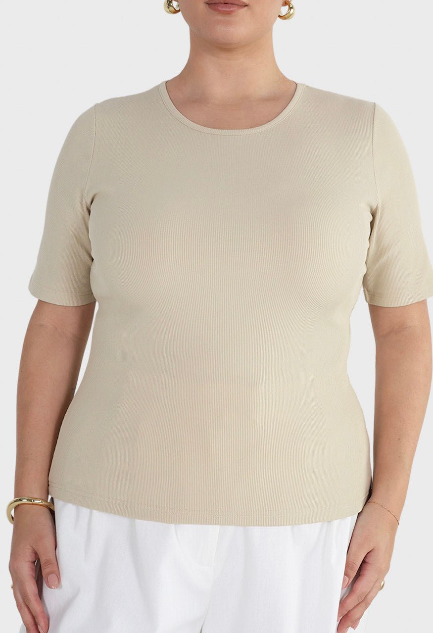 TATE RIB TOP NEUTRAL - Fayt The Label