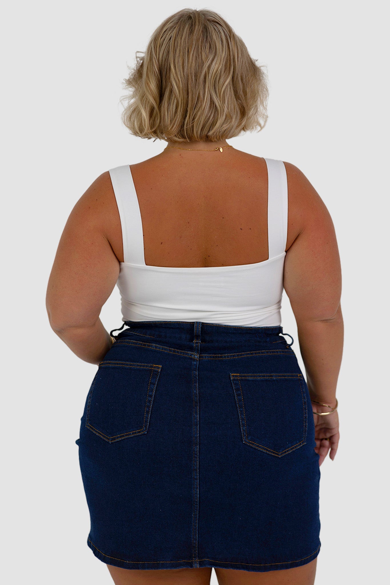 TAYO DENIM SKIRT MIDNIGHT BLUE - Fayt The Label