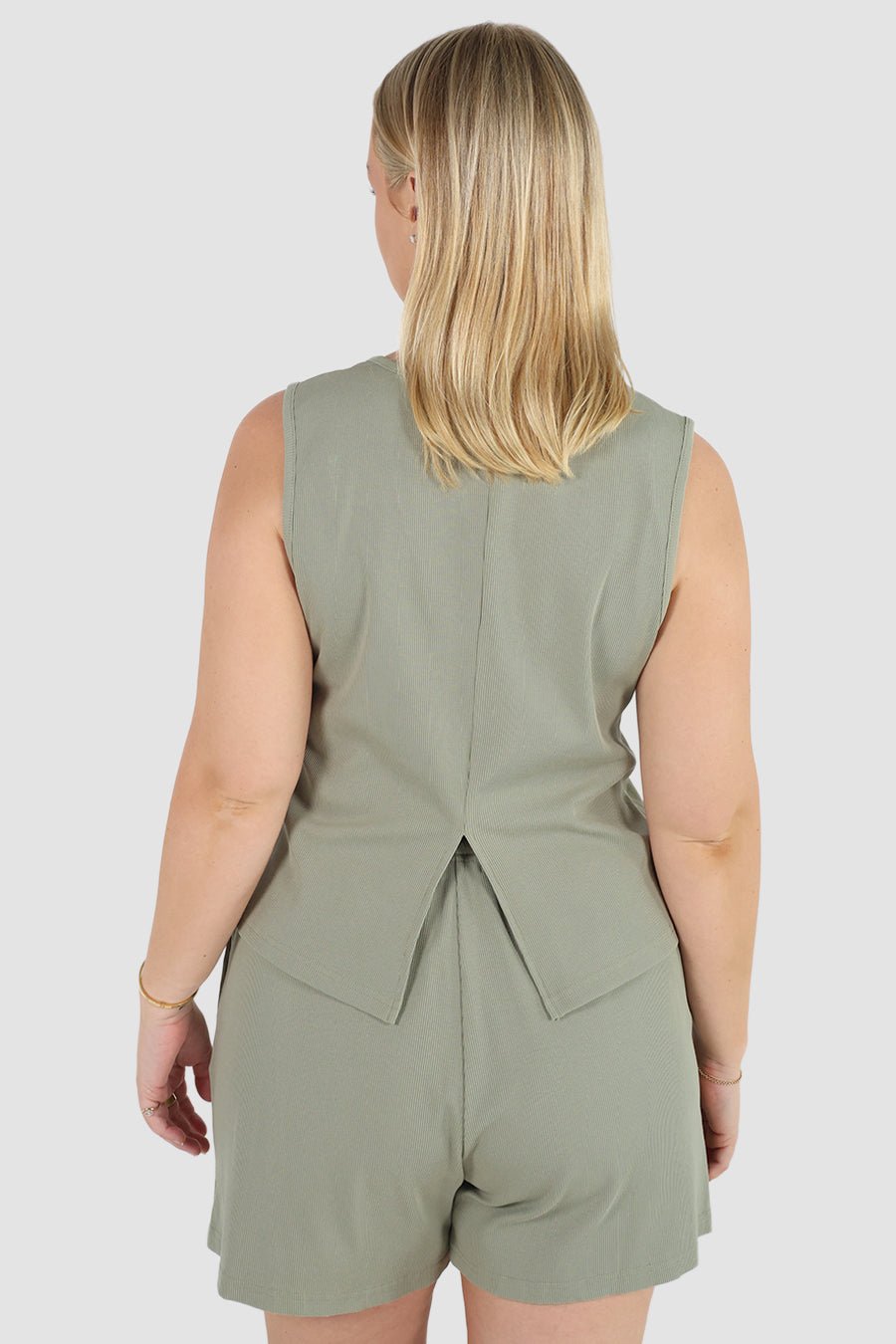 TORBIN RIB TOP SAGE - Fayt The Label