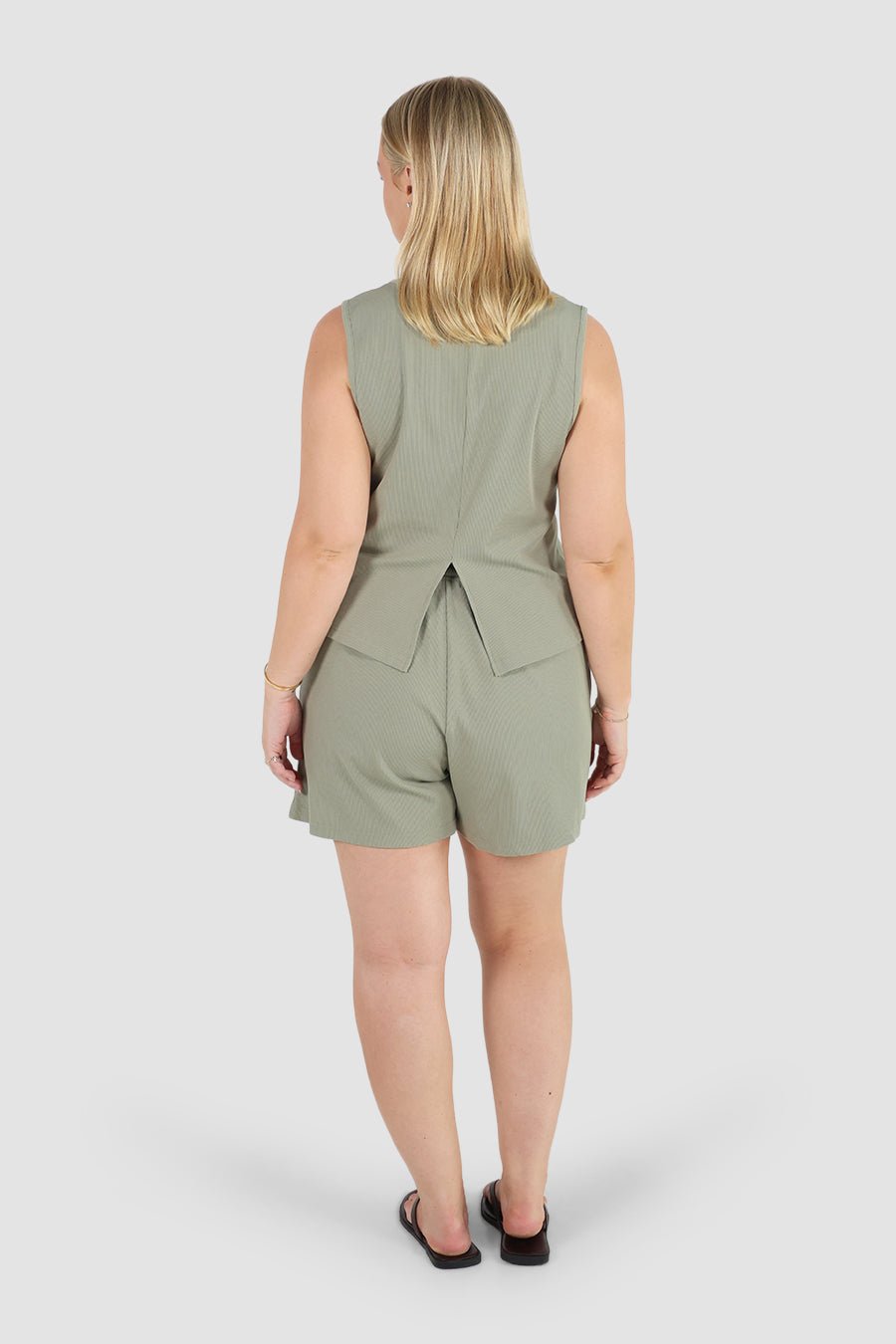 TORBIN RIB TOP SAGE - Fayt The Label