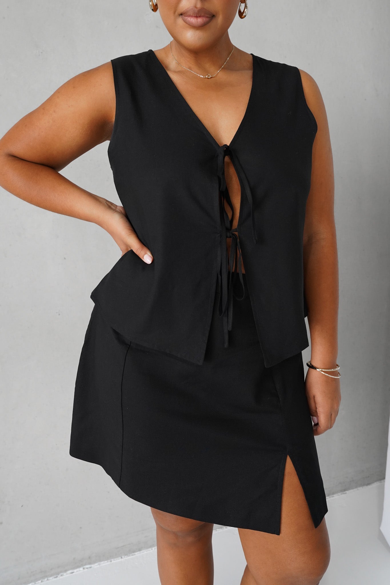 Torbin Robe TORBIN TOP BLACK - Fayt The Label
