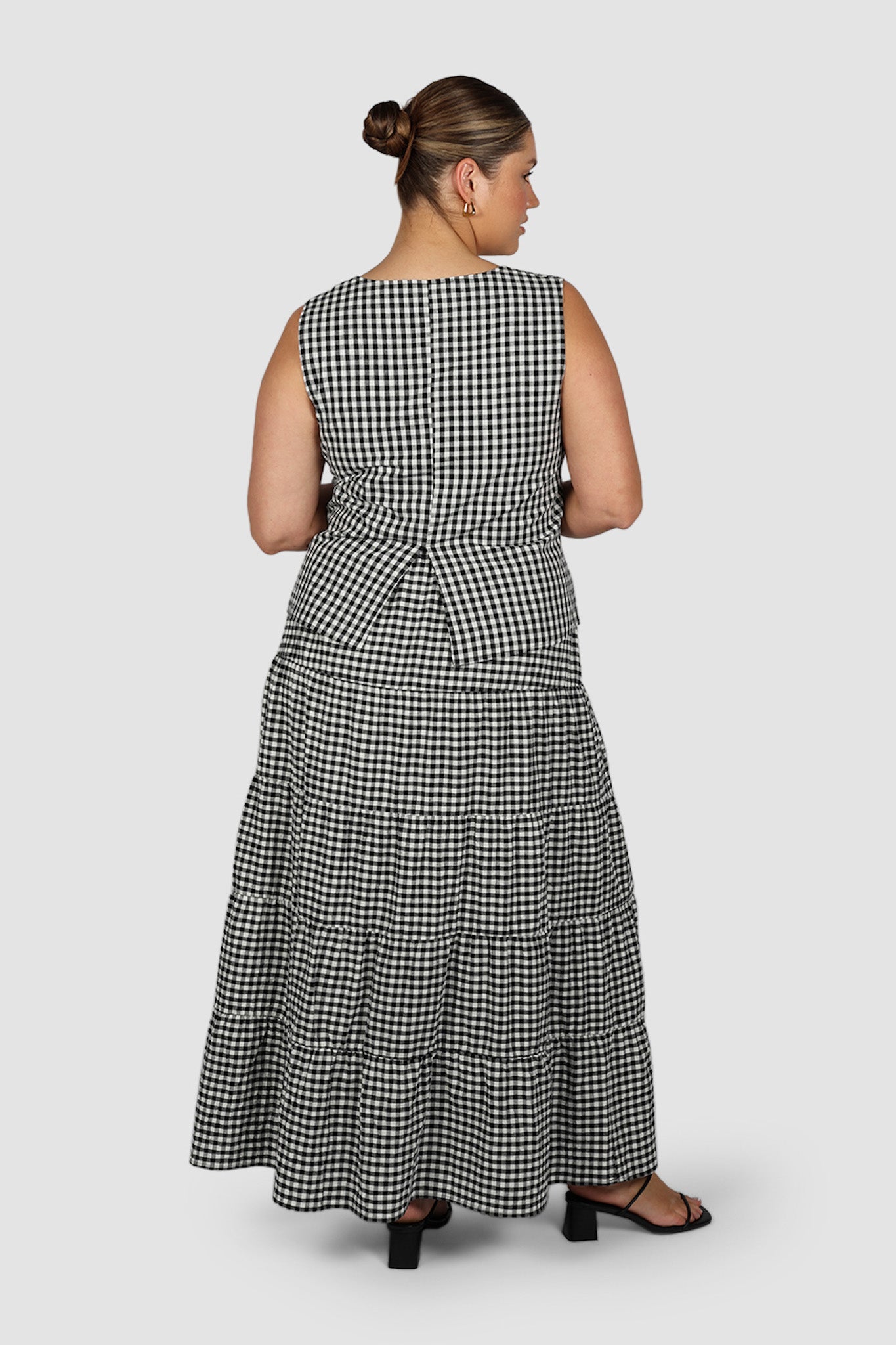 TORBIN TOP B&W GINGHAM - Fayt The Label