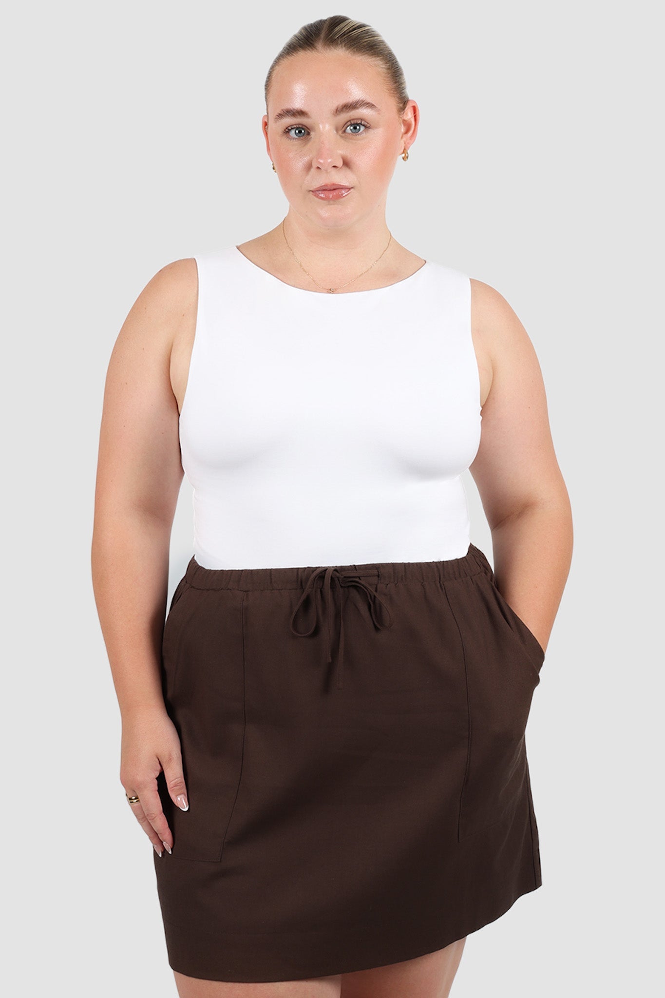TORIA SKIRT ESPRESSO - Fayt The Label