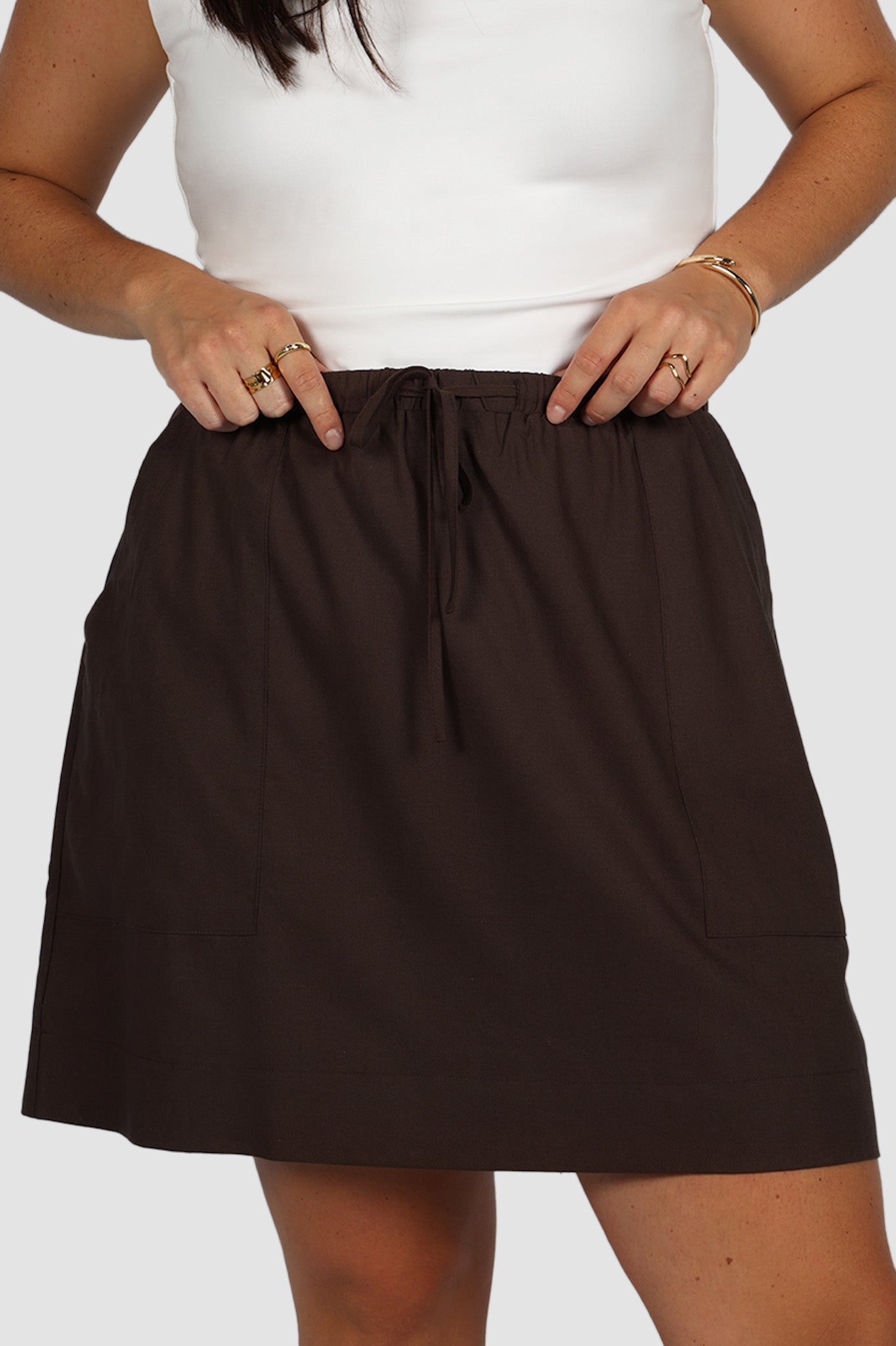 TORIA SKIRT ESPRESSO - Fayt The Label