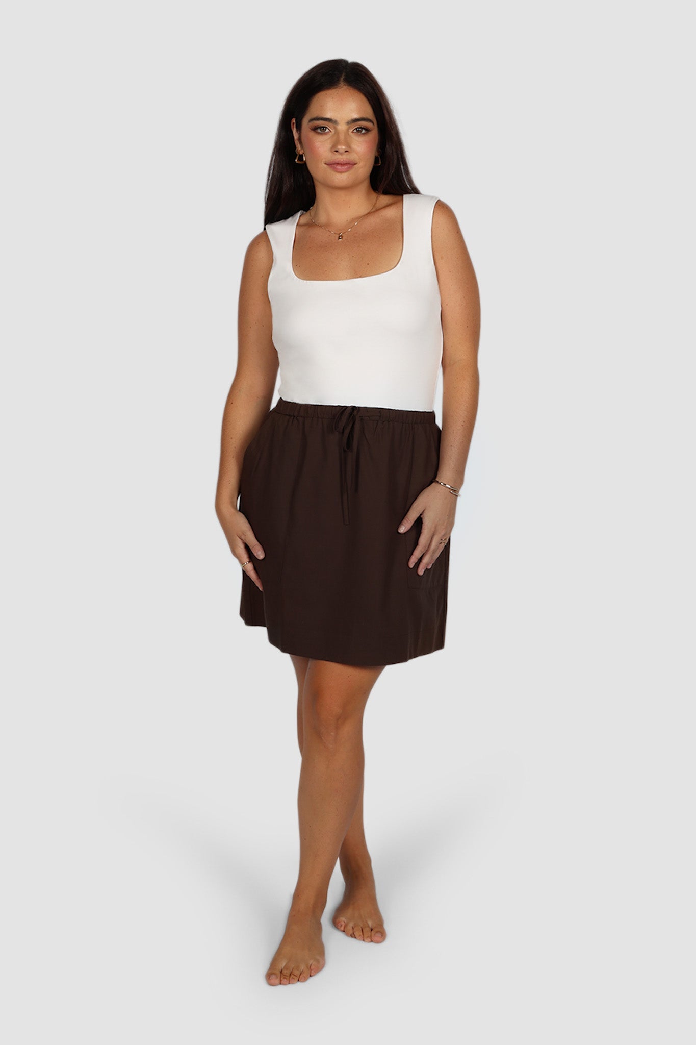 TORIA SKIRT ESPRESSO - Fayt The Label