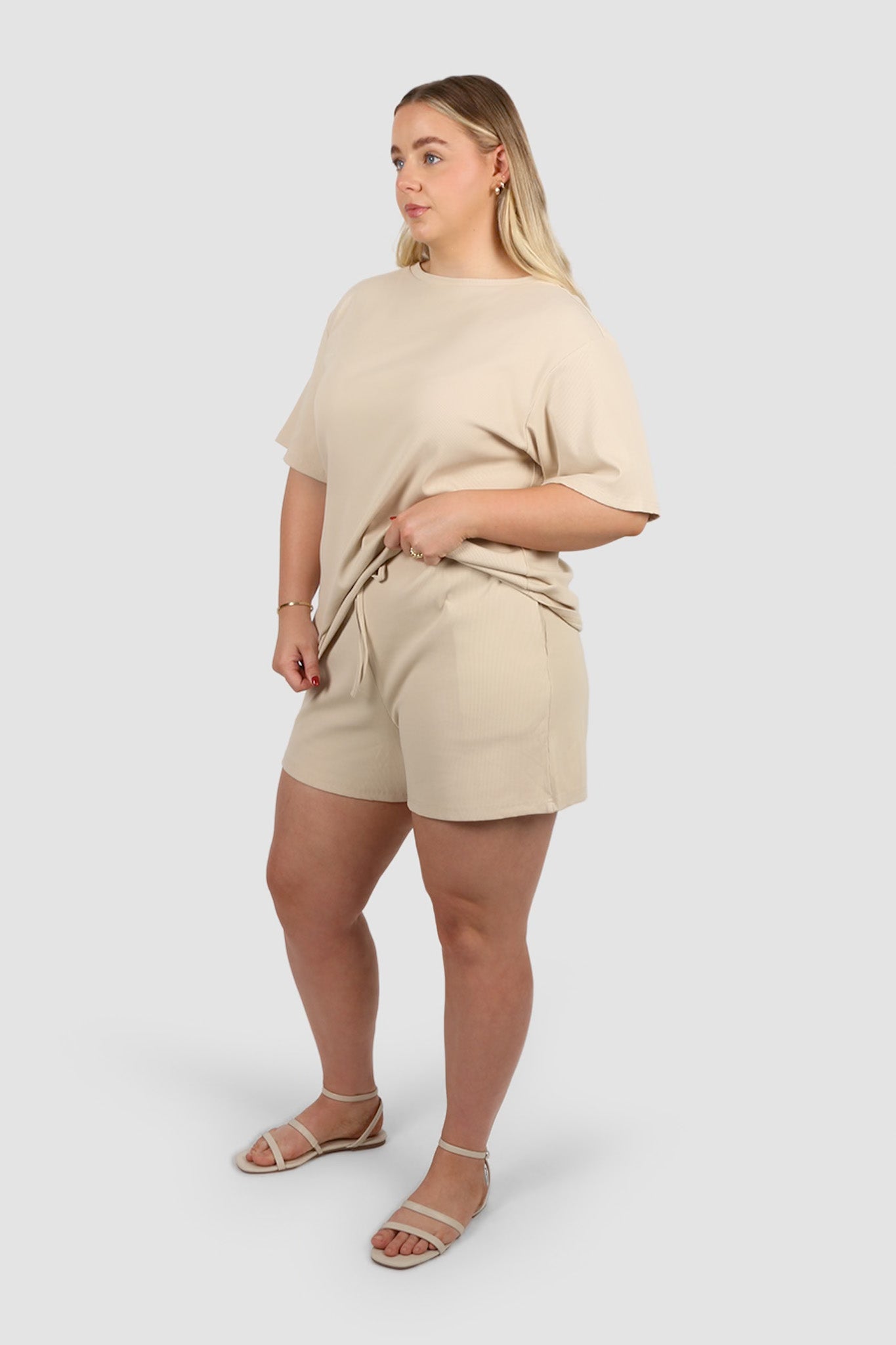TORLA RIB SHORTS VANILLA - Fayt The Label