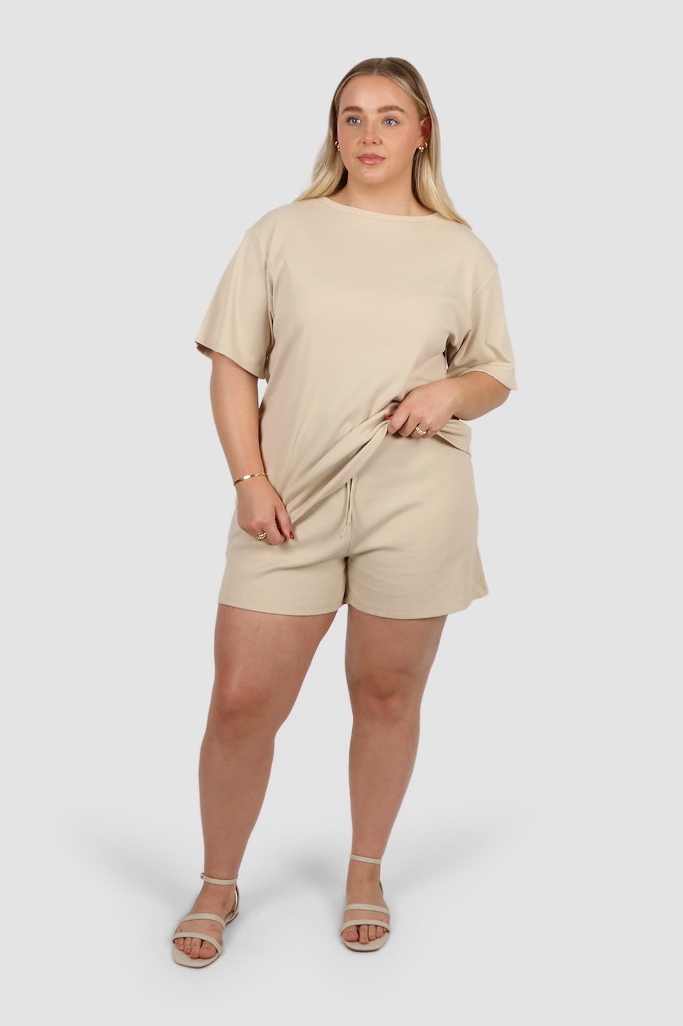 TORLA RIB SHORTS VANILLA - Fayt The Label
