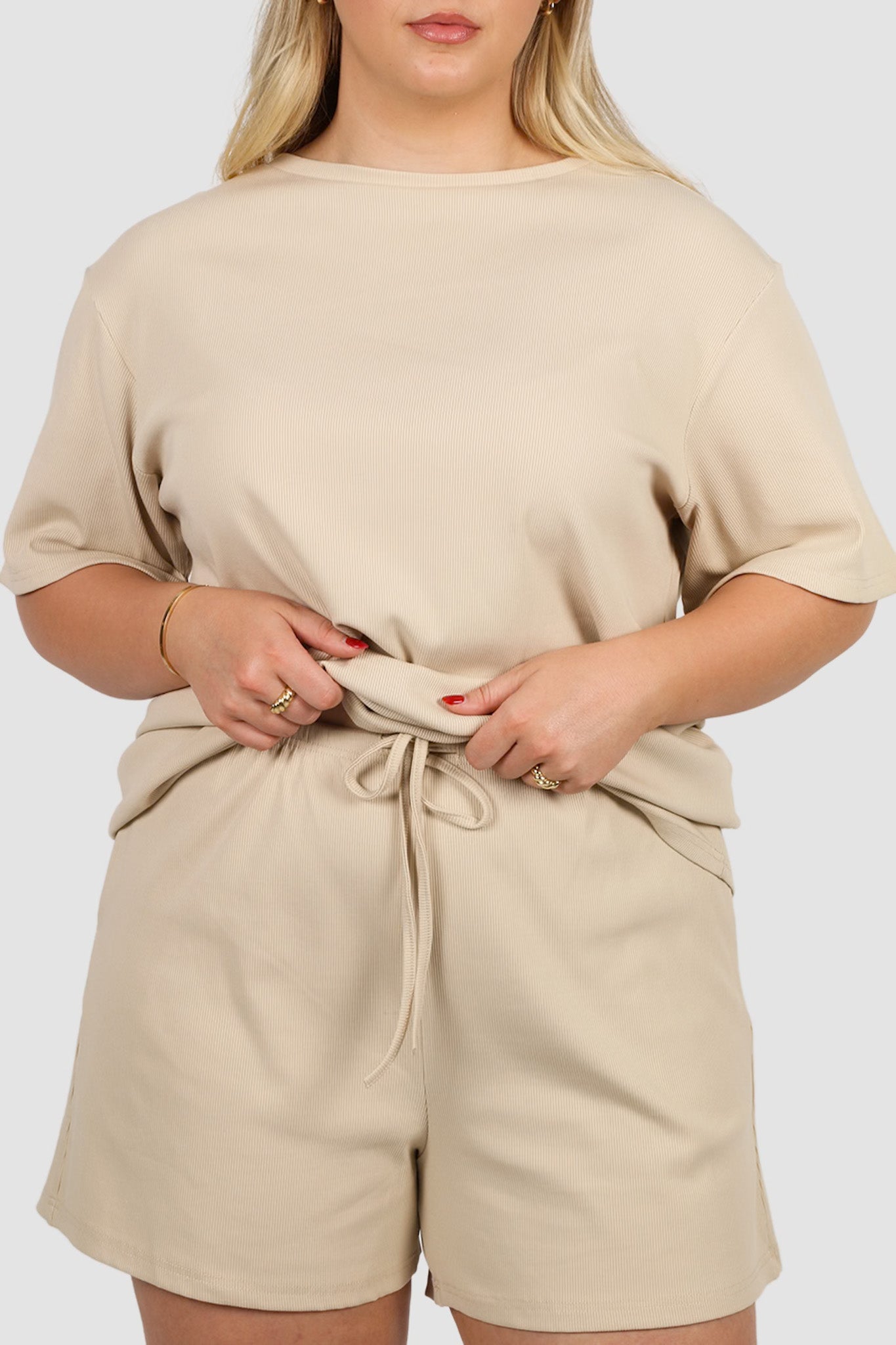 TORLA RIB SHORTS VANILLA - Fayt The Label