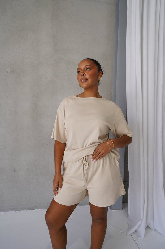 TORLA RIB SHORTS VANILLA - Fayt The Label