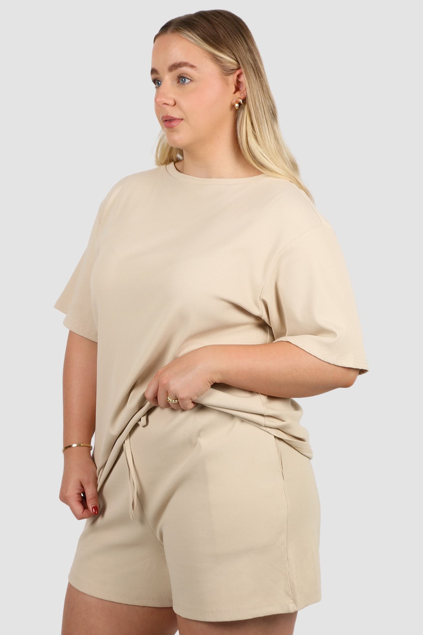 TORLA RIB SHORTS VANILLA - Fayt The Label