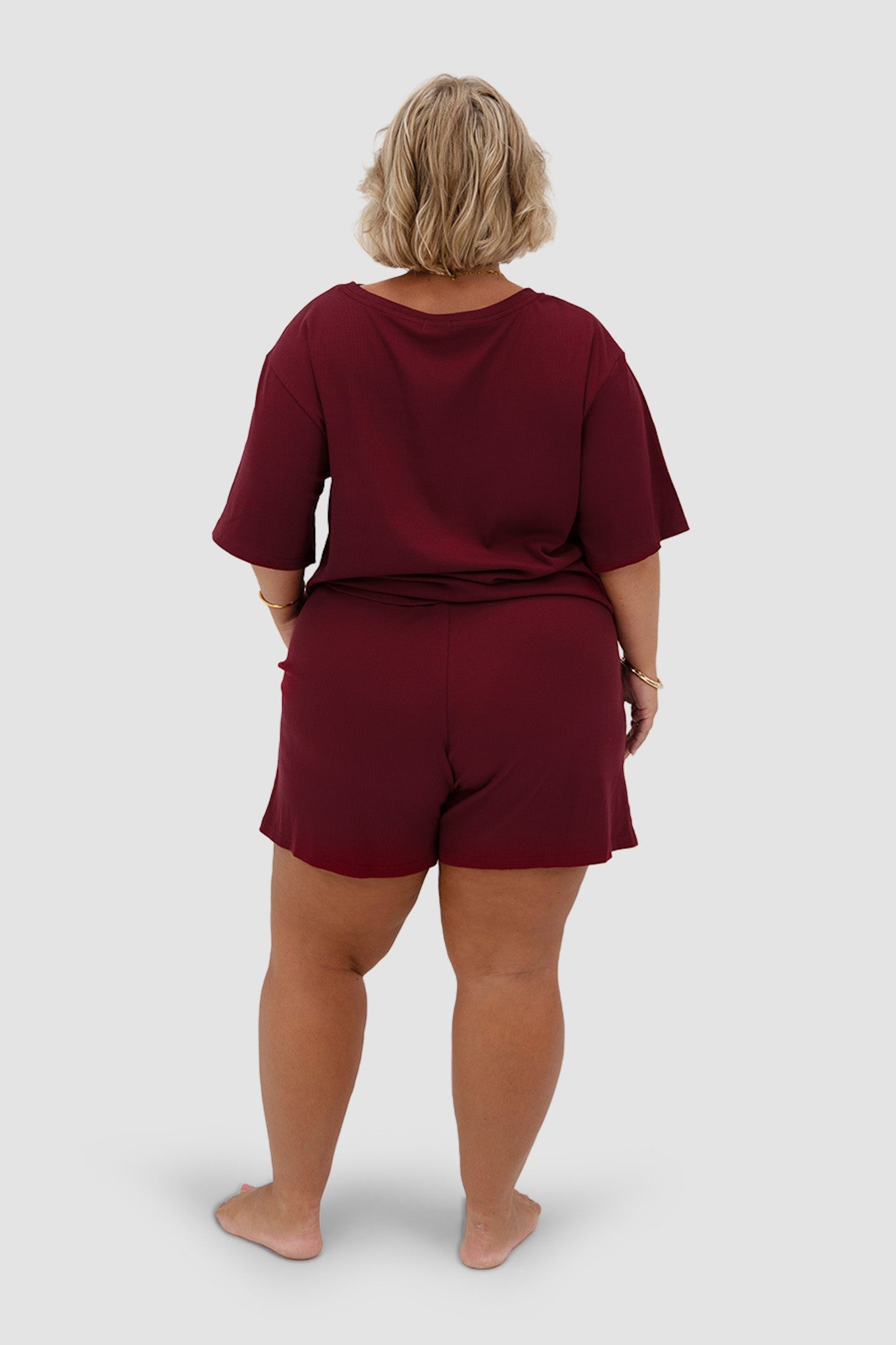 TORLA RIB SHORTS WINE - Fayt The Label
