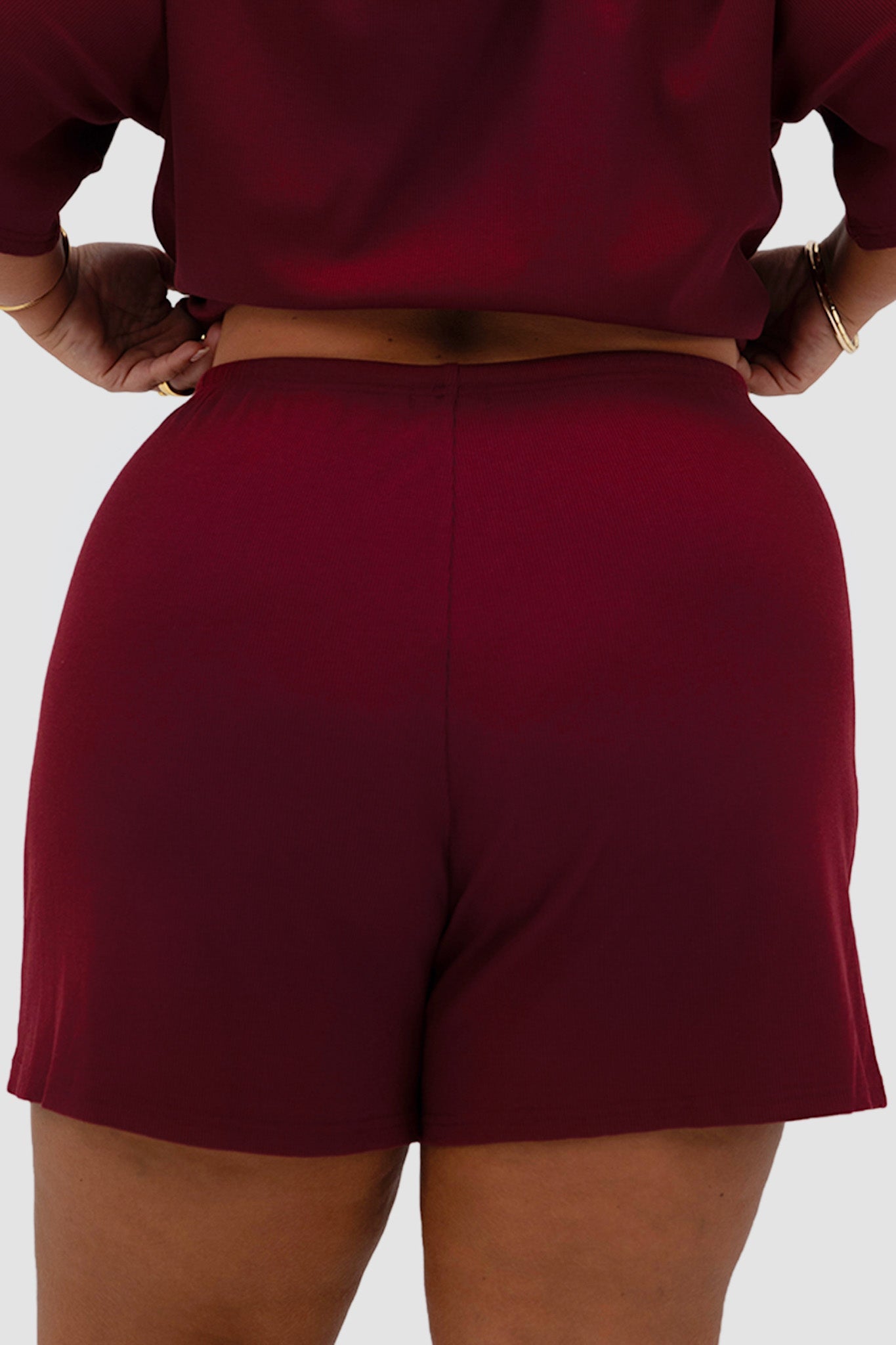 TORLA RIB SHORTS WINE - Fayt The Label