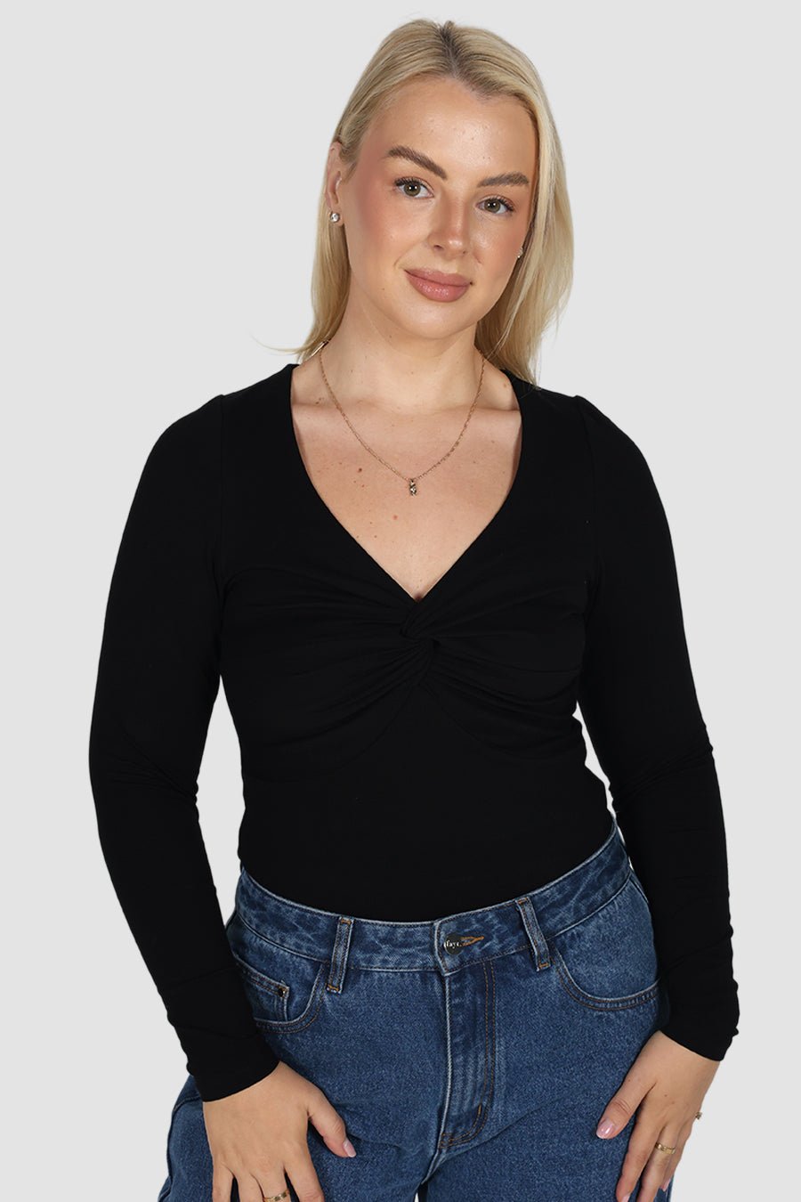 TORREN TWIST TOP BLACK - Fayt The Label