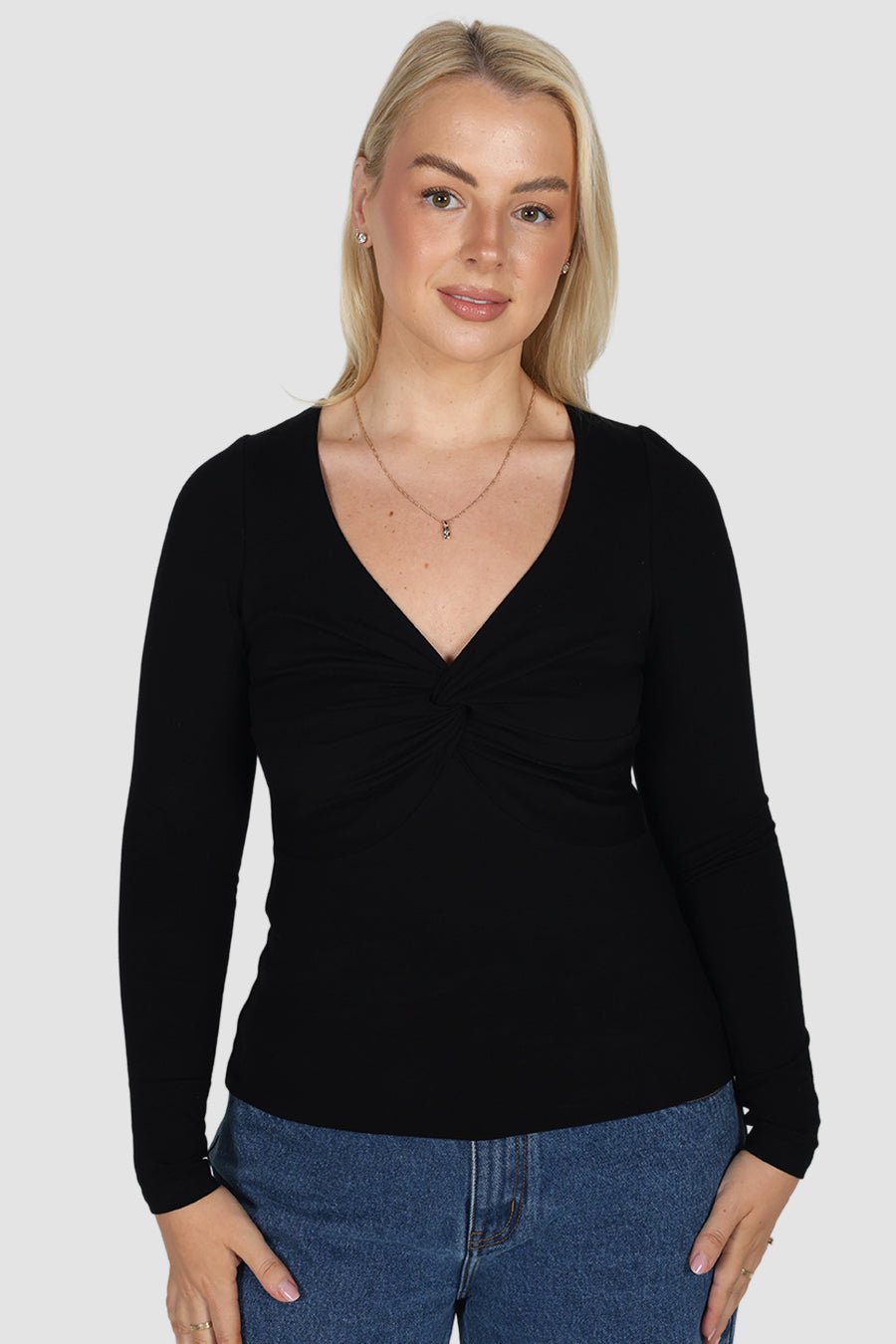 TORREN TWIST TOP BLACK - Fayt The Label